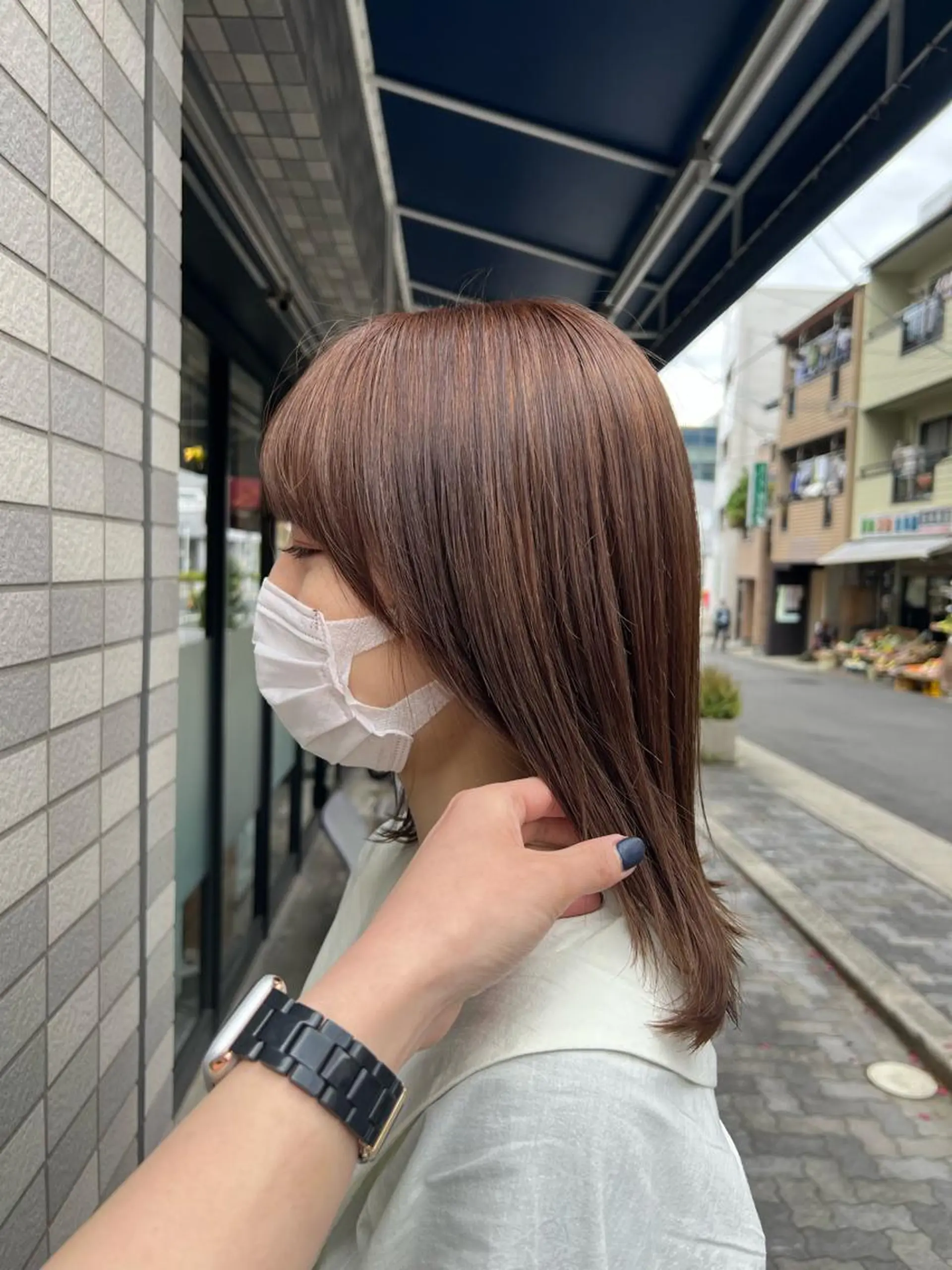 セミロング カラー ベージュカラー ショコラベージュ 和田 真由子のヘアスタイル