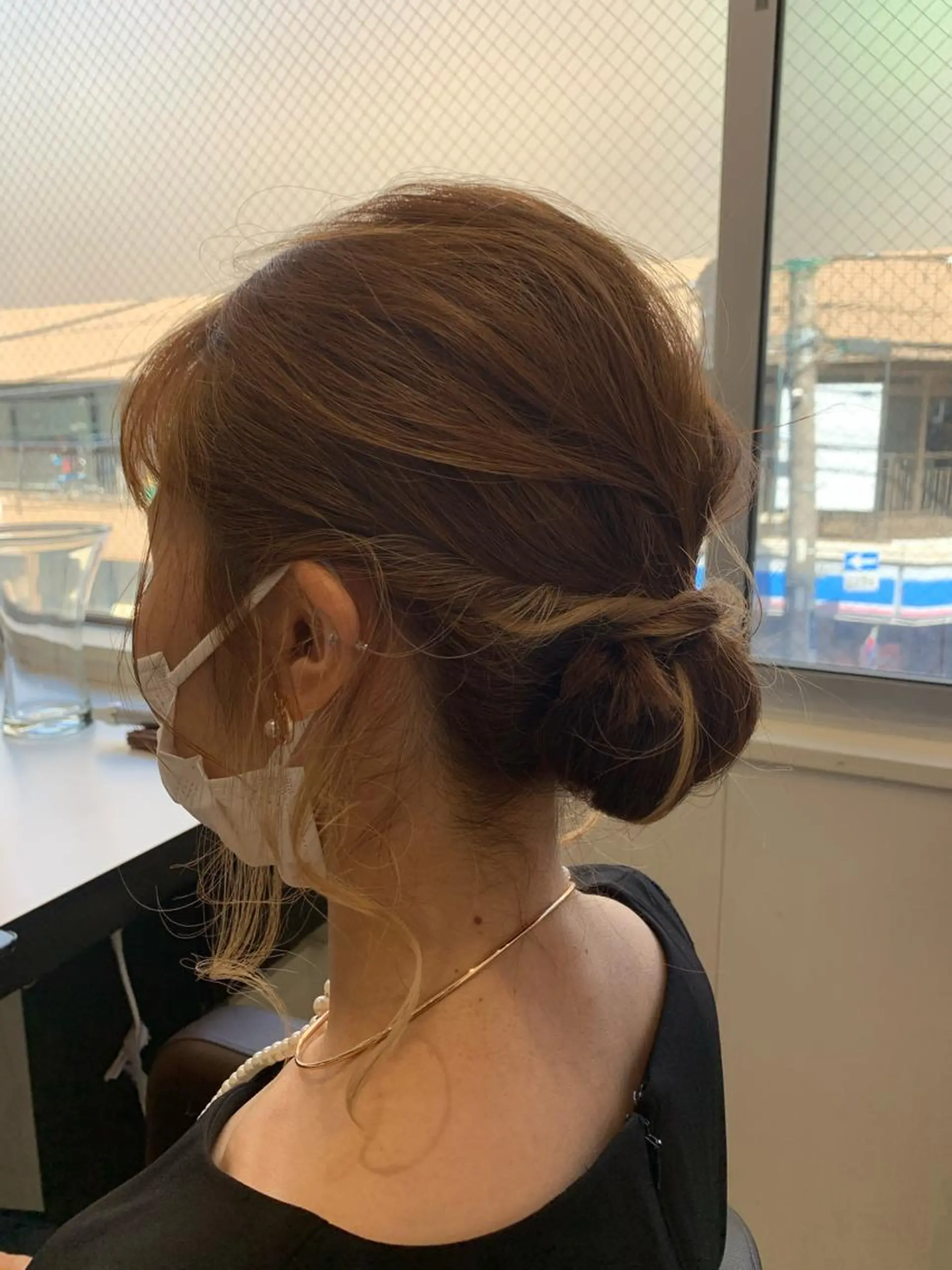 ミディアム ヘアアレンジ 小田切 栄司のヘアスタイル