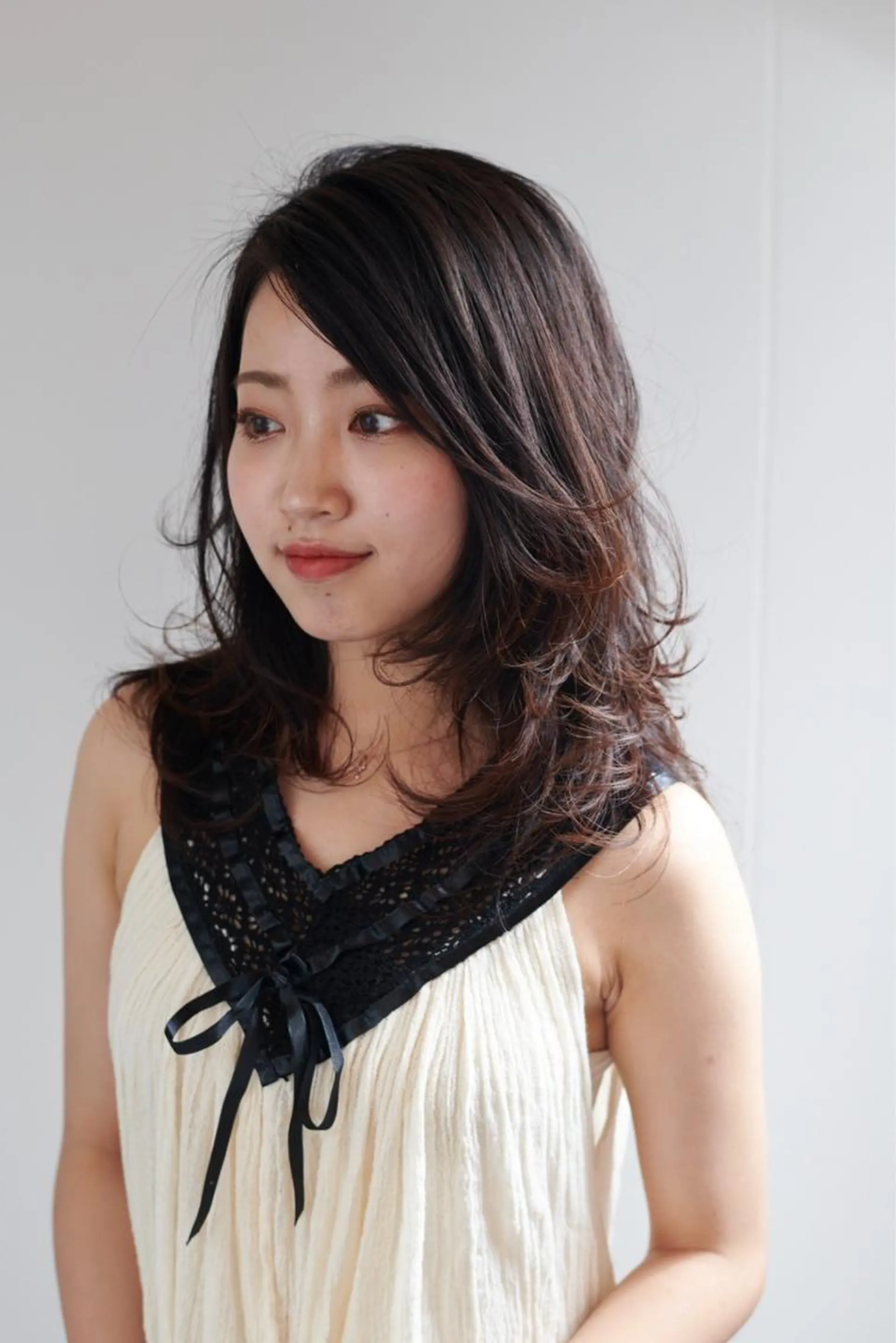 セミロング カラー パーマ セミロングパーマ スローエイジング/ ダメージレス鈴木慎一のヘアスタイル