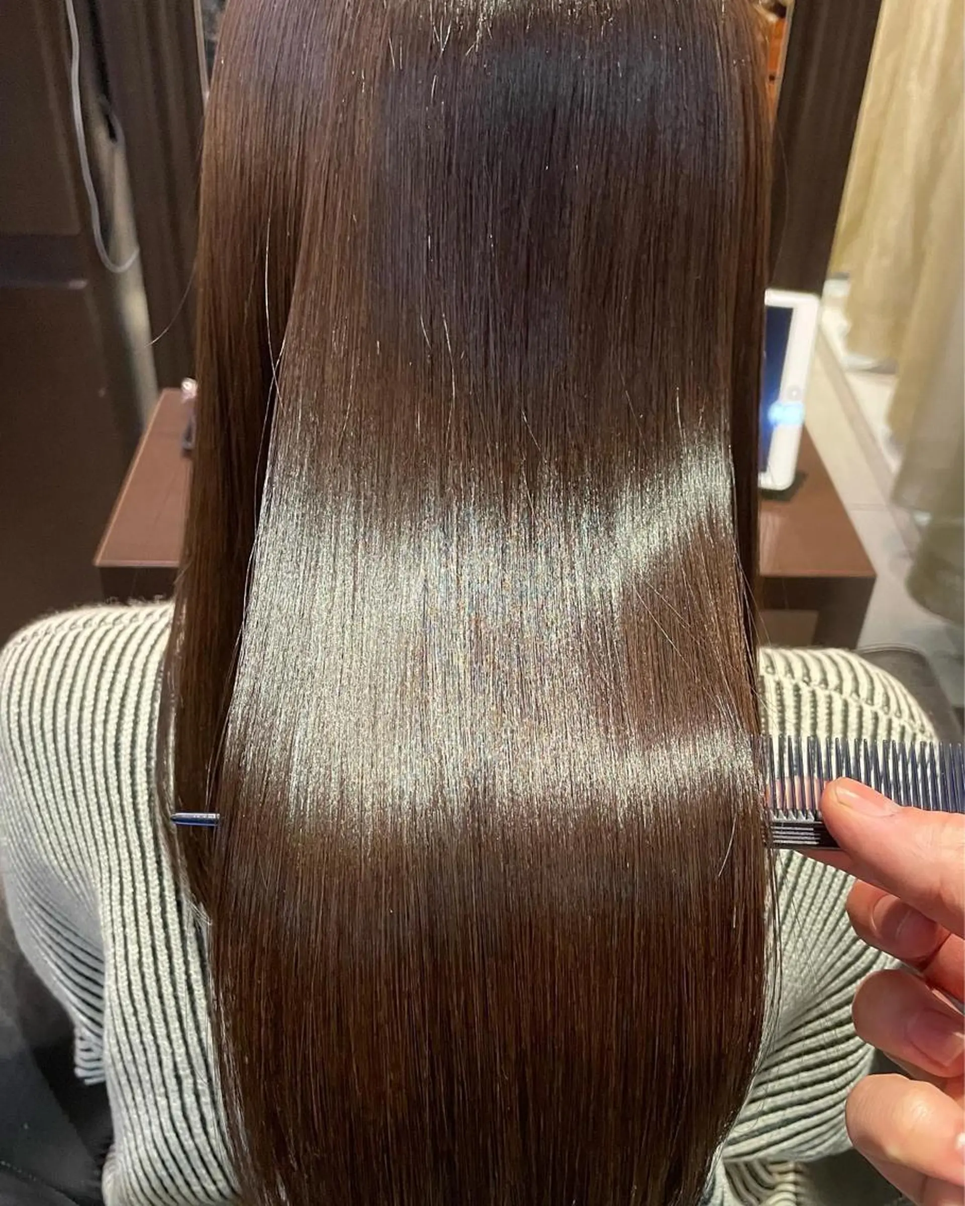 ロング カラー パーマ 縮毛矯正 トリートメント 心斎橋 美髪職人　近江のヘアスタイル