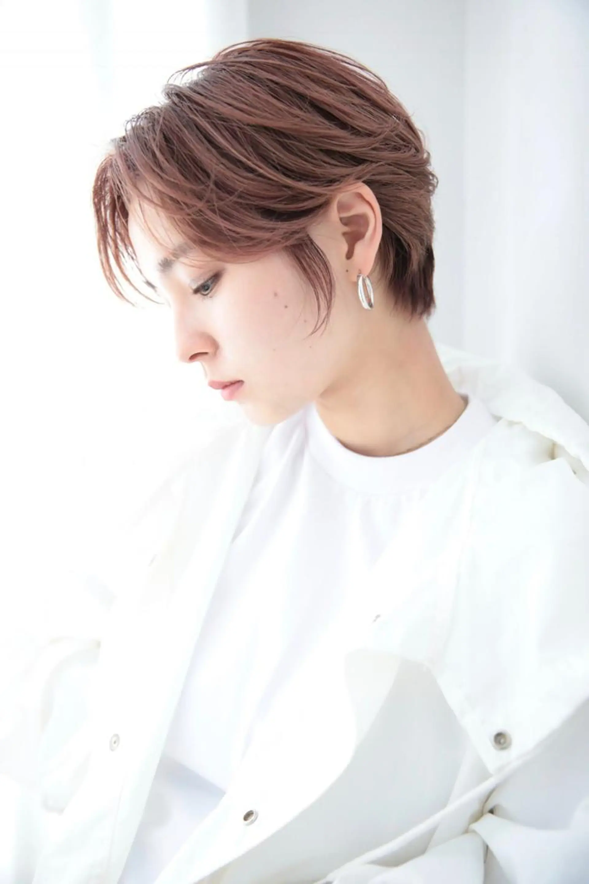 ショート カラー パーマ ヘアアレンジ レイヤーカット✂️ 横浜No1♡下鳥翔子のヘアスタイル