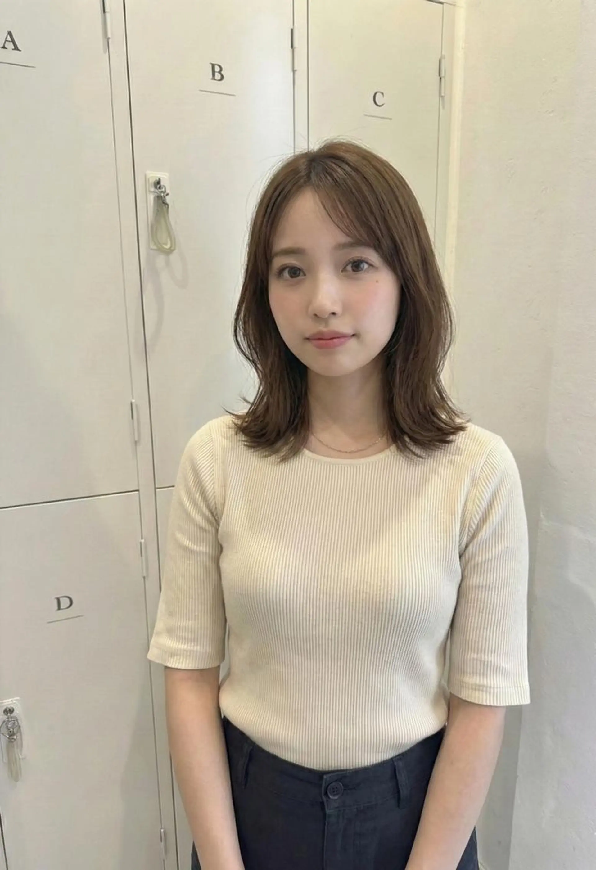 ミディアム カット ヘアカラー トリートメント tre. 甲子園口店のヘアスタイル