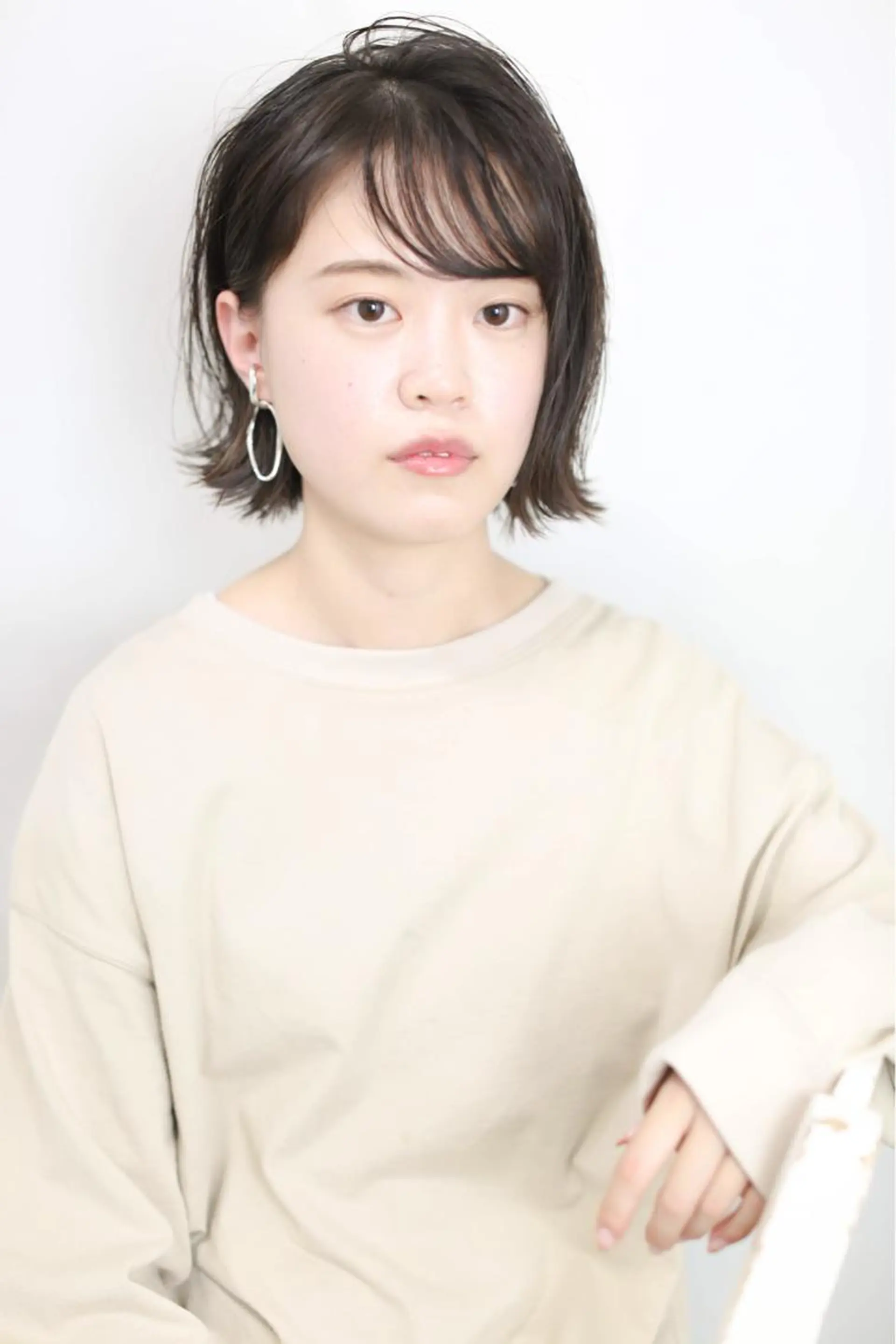 ショート 切りっぱなしボブ ボブ カット 千葉 郁也のヘアスタイル