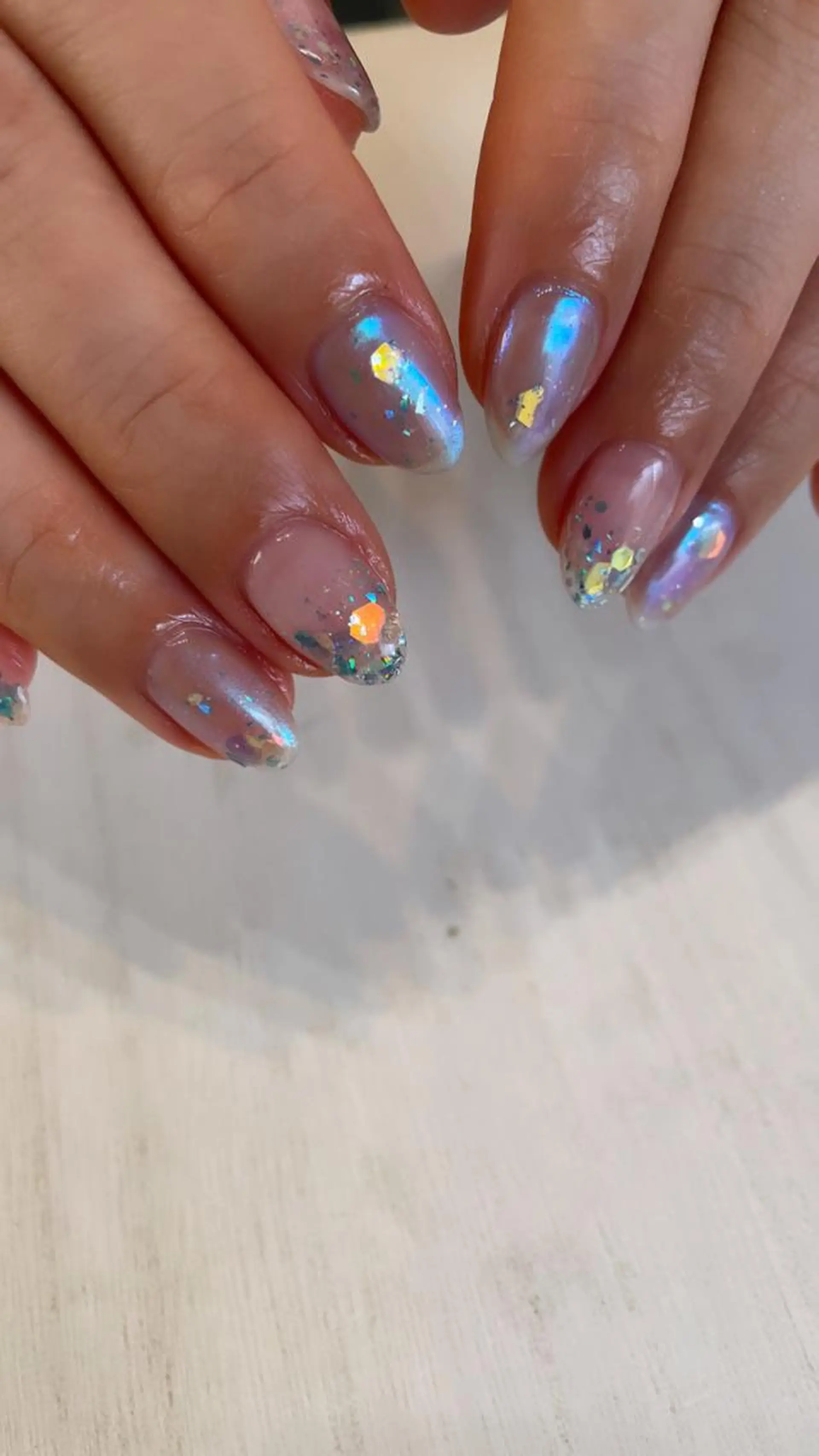 ネイル オーロラネイル ハンドネイル spell nailのネイルデザイン