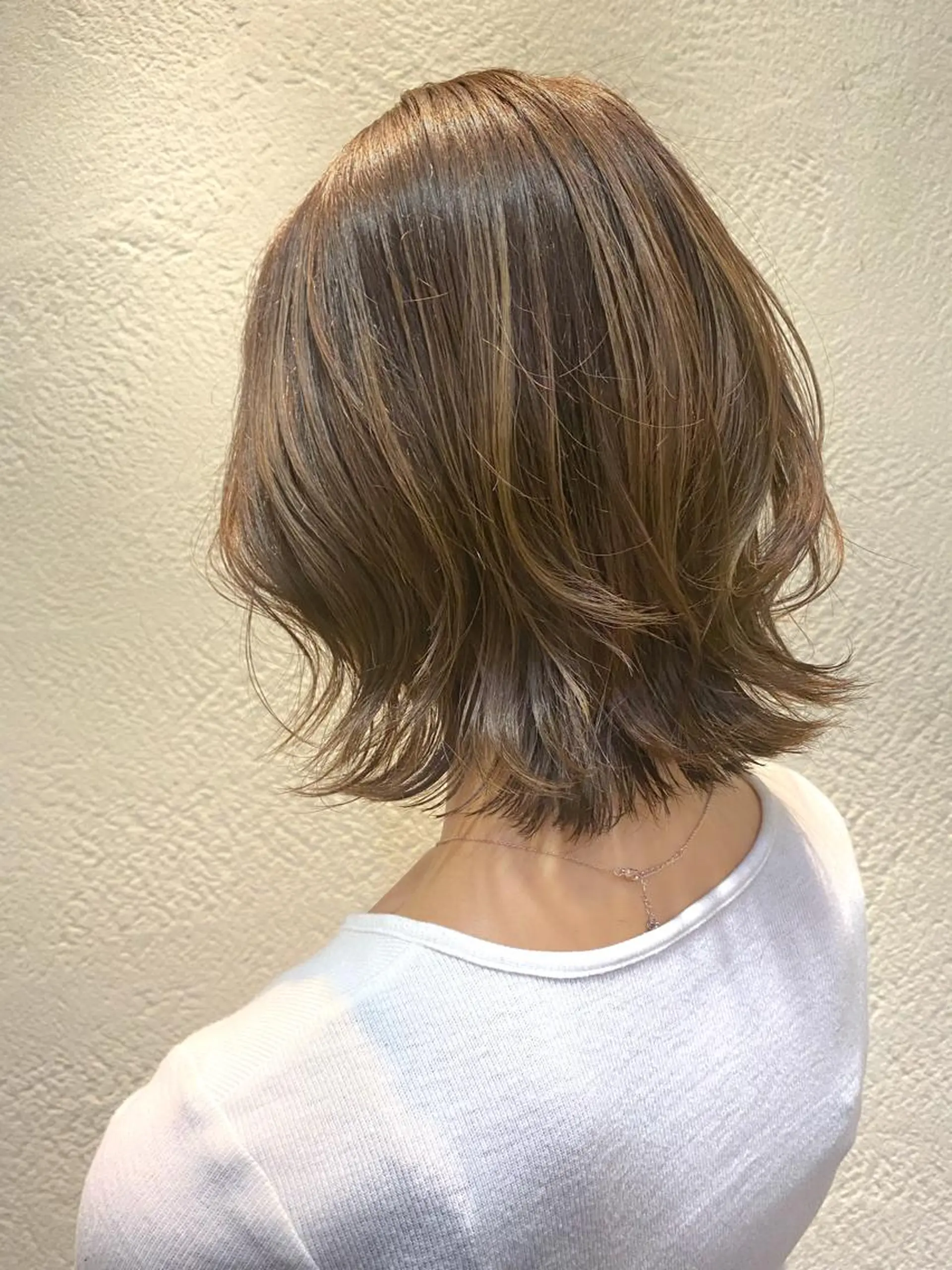 ミディアム カラー ショートカット パーマ石井のヘアスタイル