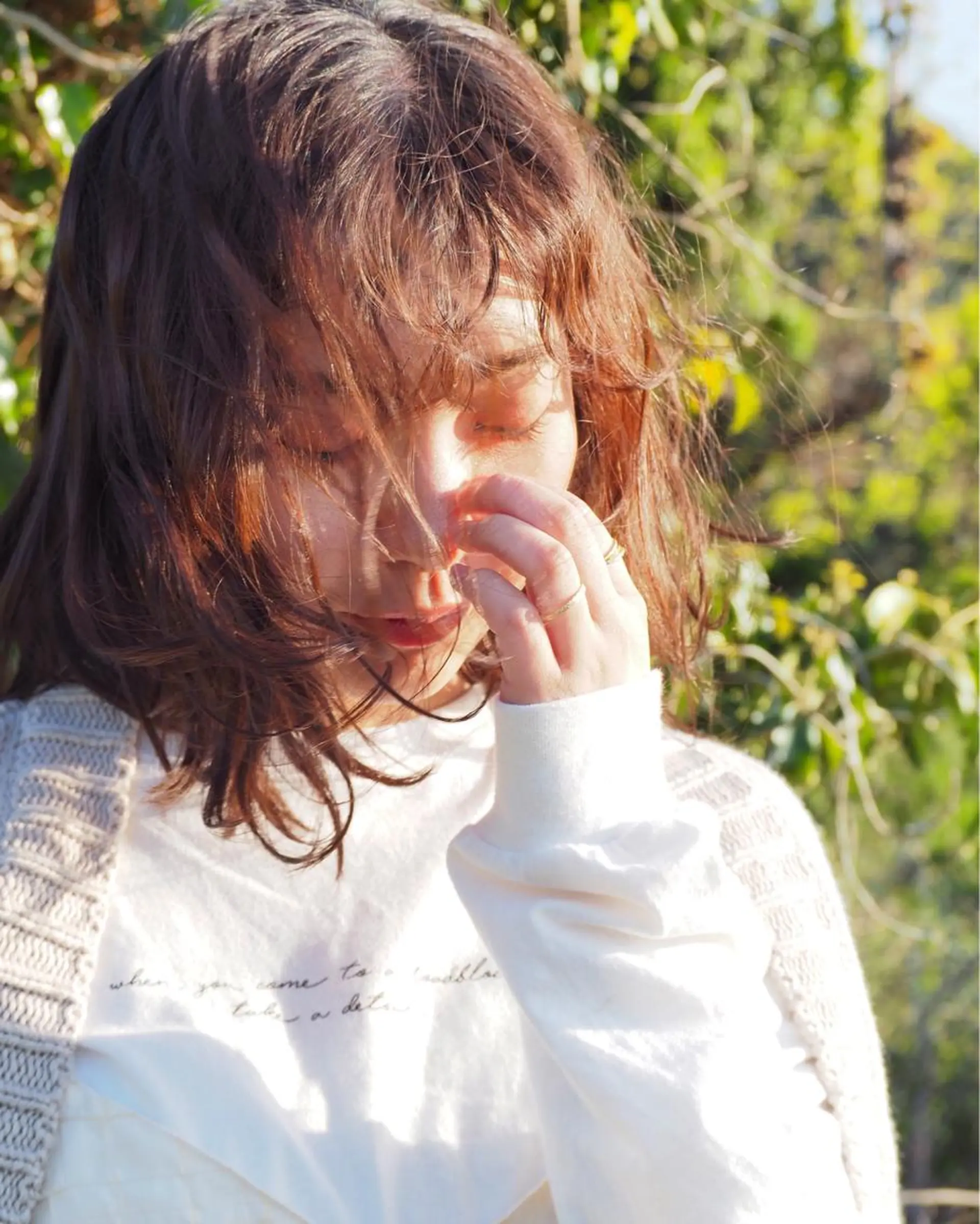 ミディアム ヘアカラー ナチュラル透明感🌱 小山美樹子のヘアスタイル