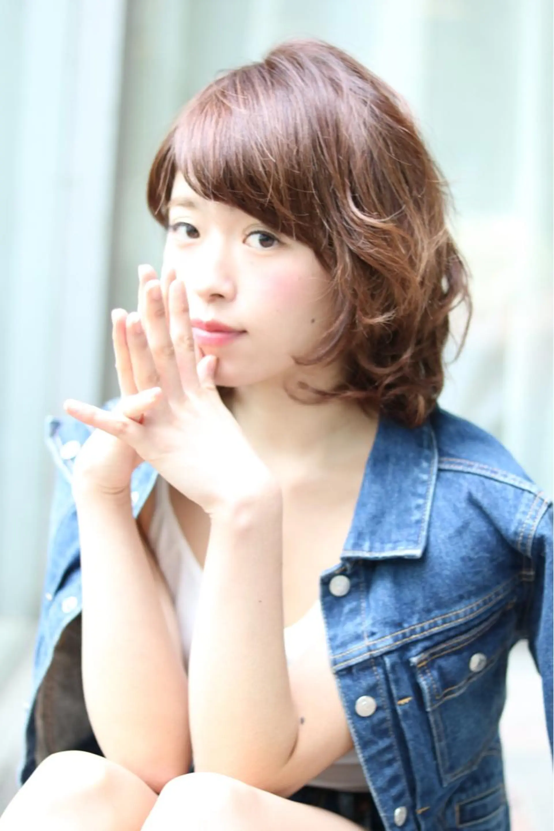 ショート ミディアム カラー パーマ 髪質改善//縮毛矯正 This表参道のヘアスタイル