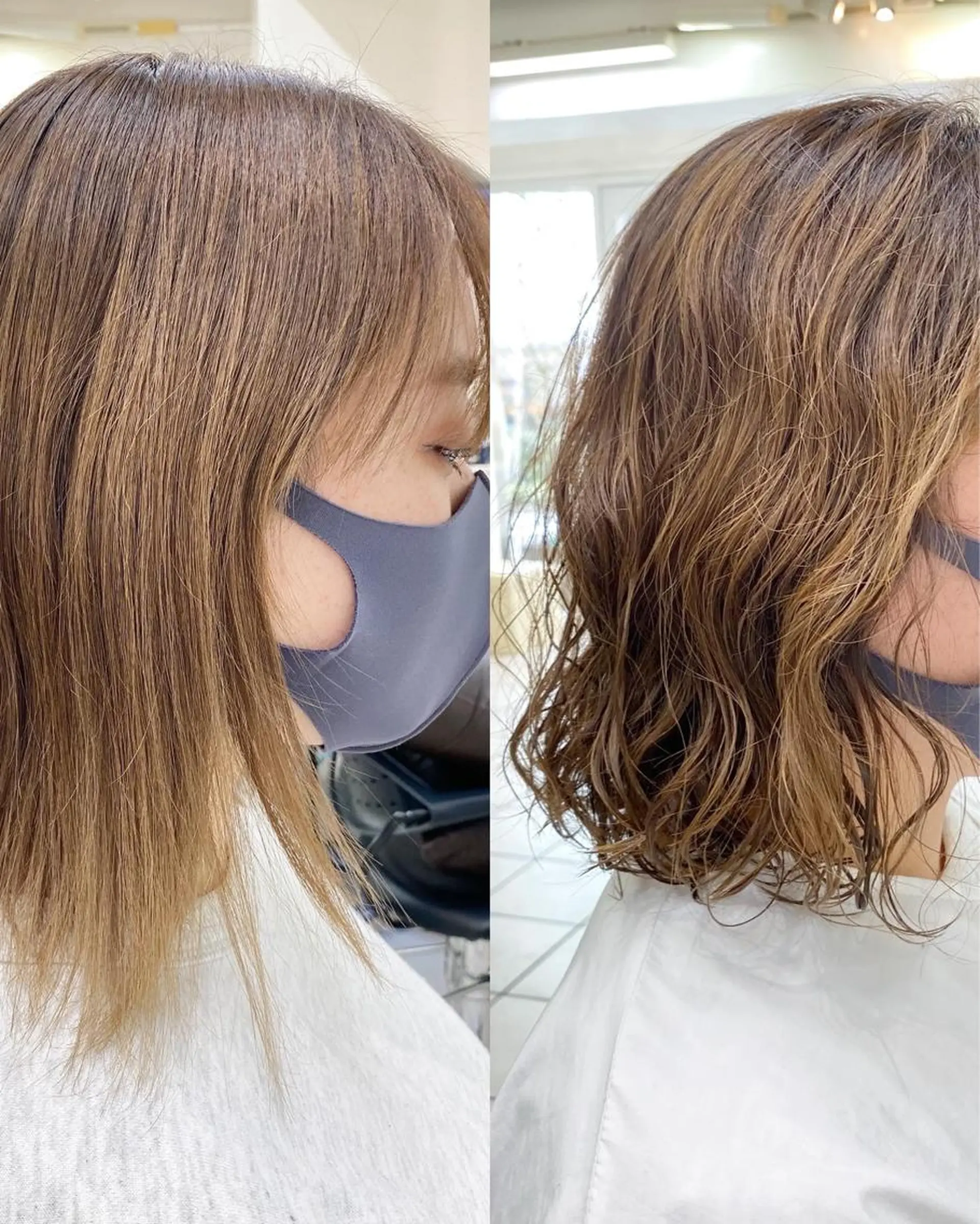 ミディアム ミディアムパーマ 星野 菜月のヘアスタイル