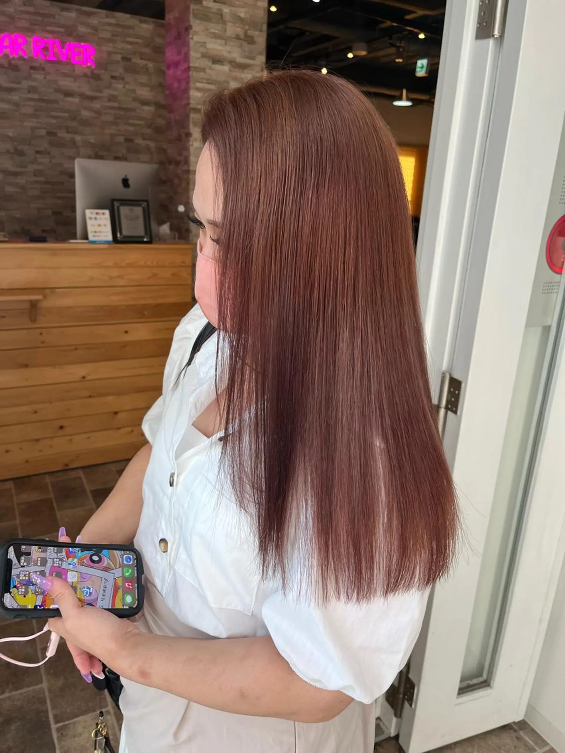 ロング カラー ヘアカラー&縮毛矯正 STAR☆RIVERのヘアスタイル