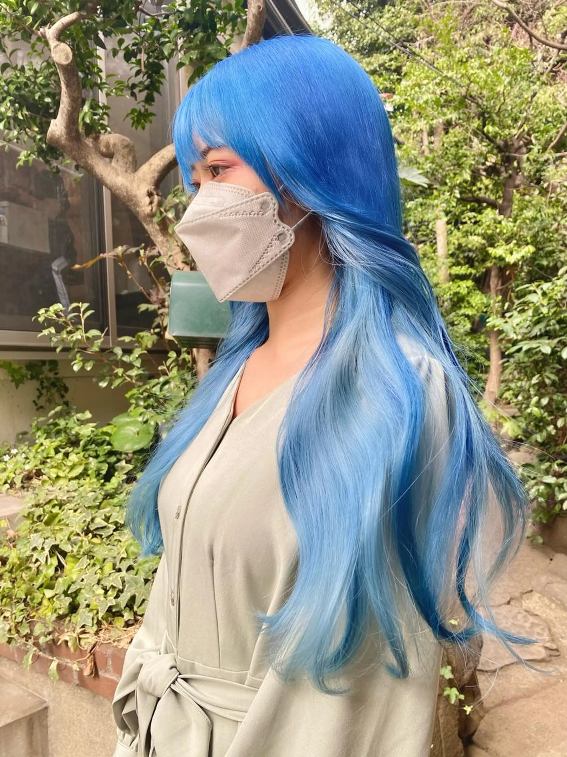 ロング カラー ブリーチ ブルーカラー ケアブリーチ ハイトーンカラー ロング ハイトーン/デザイン hirokiのヘアスタイル
