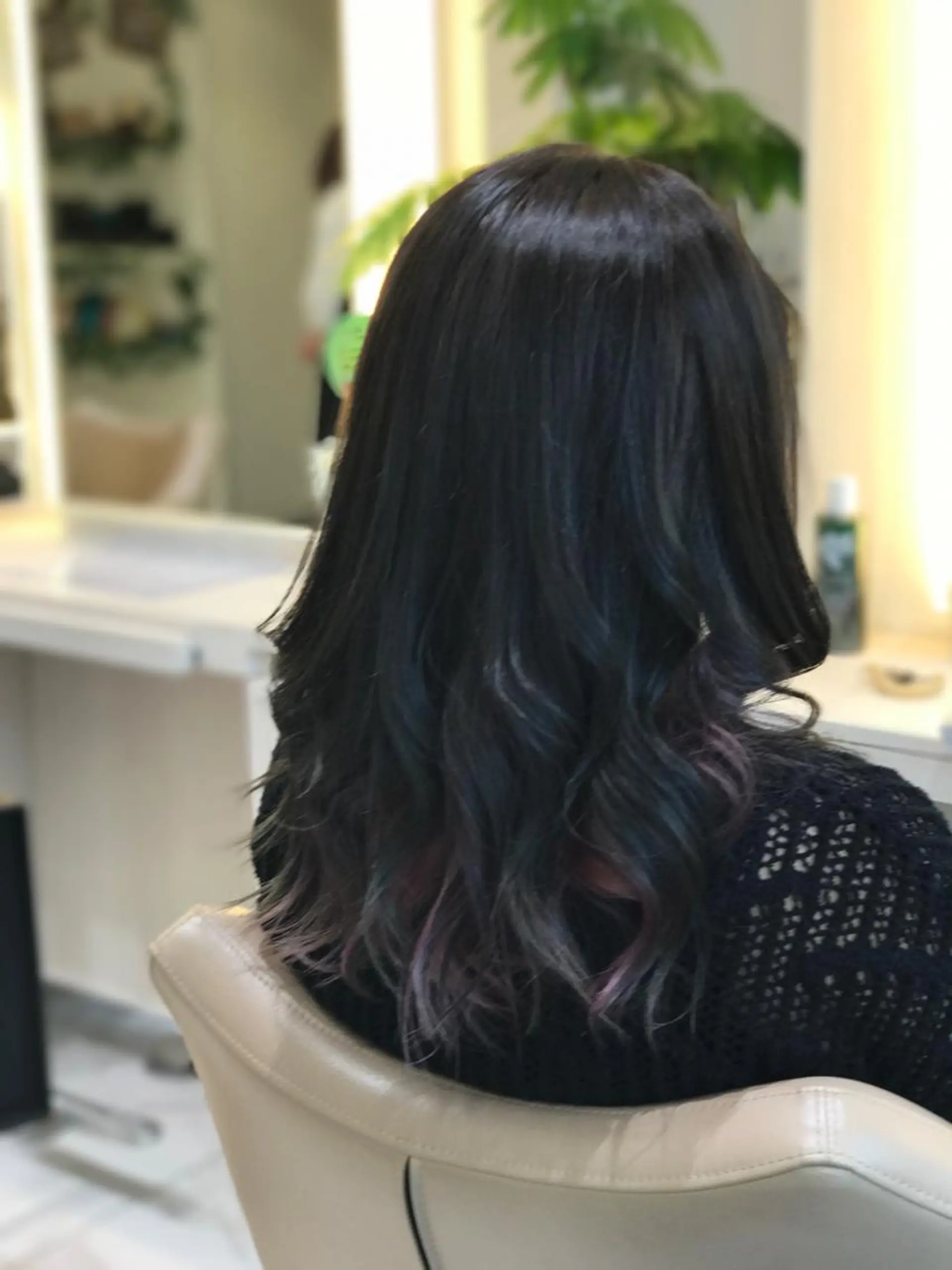 ロング カラー アッシュ ブリーチ ブルーカラー インナーカラー ピンクカラー Ash 戸田公園店のヘアスタイル