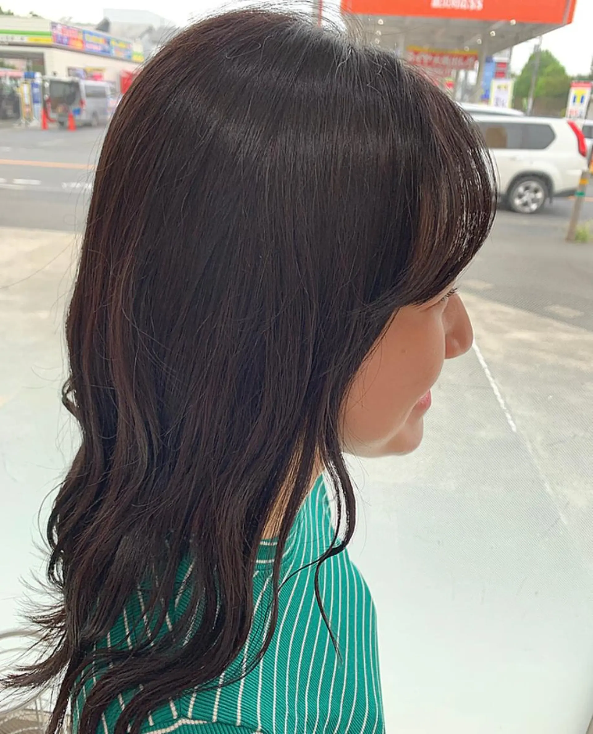 ロング カラー ヘアアレンジ 脱白髪染め美容師 竹内涼乃のヘアスタイル