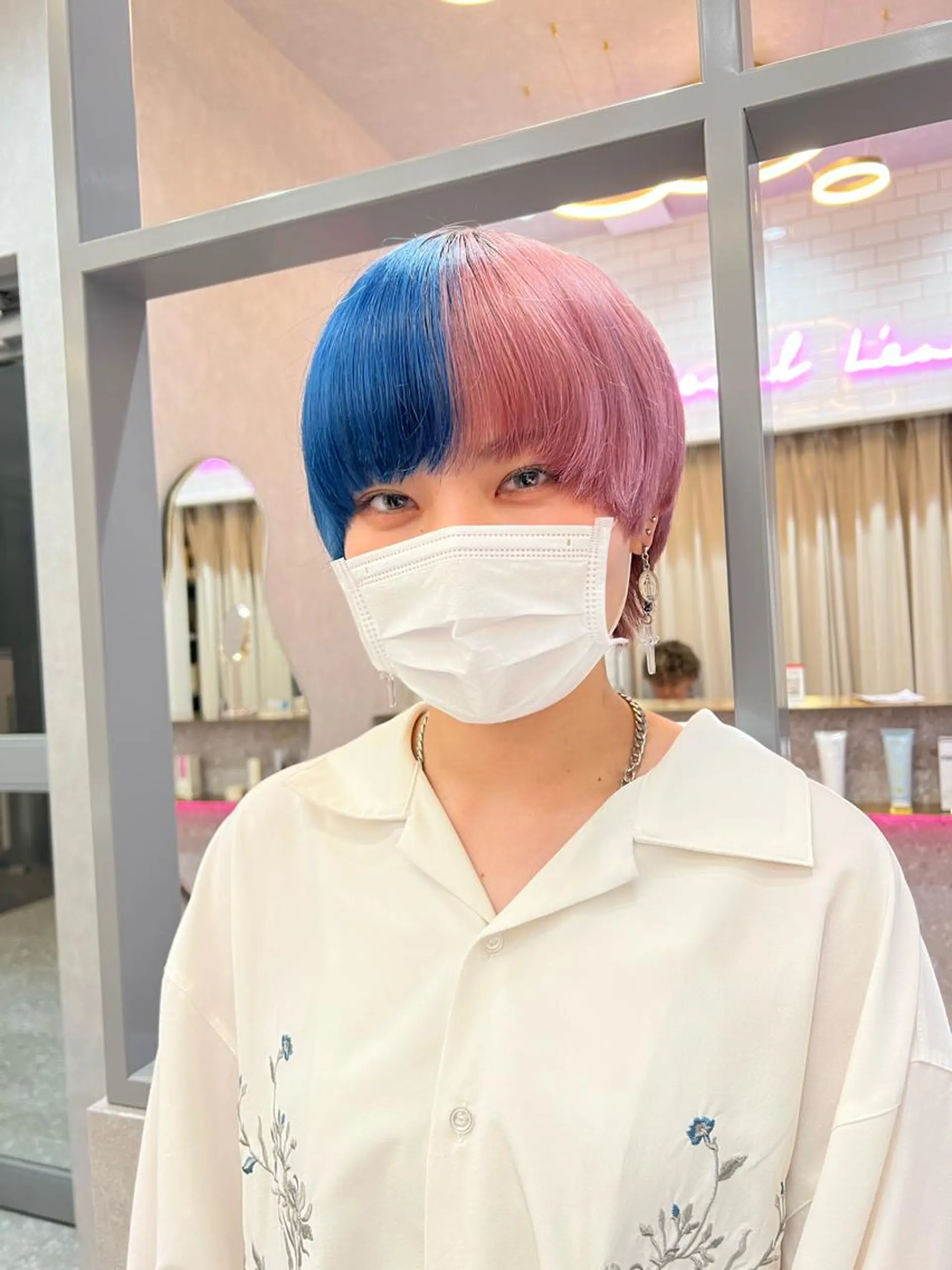 ショート カラー ヘアアレンジ ヘアカラー トリートメント ARIA💎縮毛矯正 ブリーチ💎複雑履歴のヘアスタイル