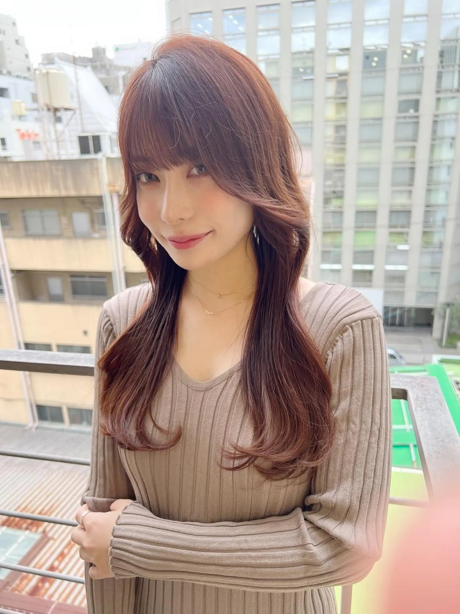 ロング カラー インナーカラー 顔周りカット 韓国風ヘア レイヤーカット カット ヘアカラー トリートメント 🍀小川大輔🍀 ボブ/ブリーチ🥇のヘアスタイル
