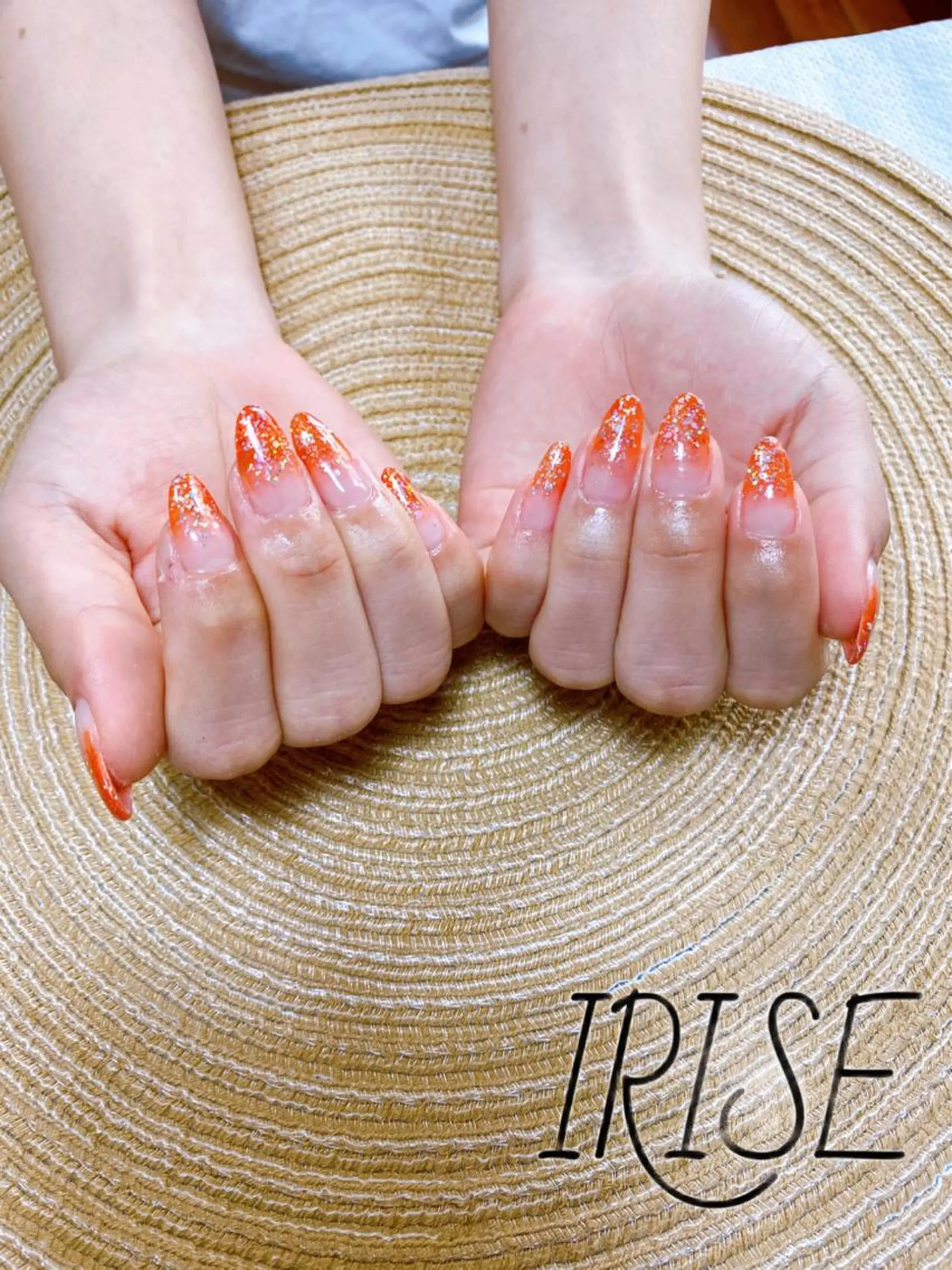 ネイル 持ち込み オレンジ salon de iriseのマツエク・マツパデザイン