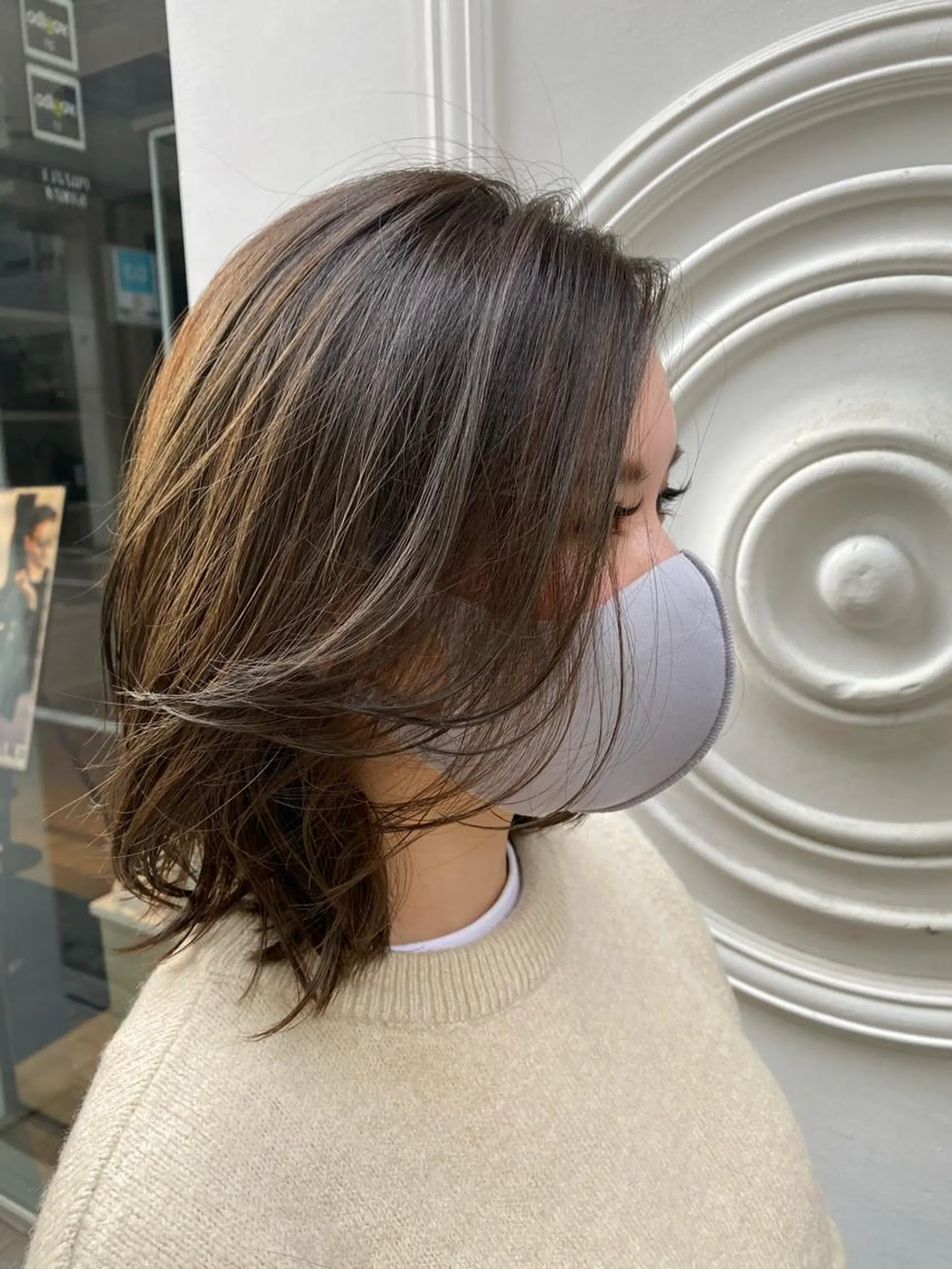 ミディアム ハイライト パーソナルカラー lapiax阿部のヘアスタイル