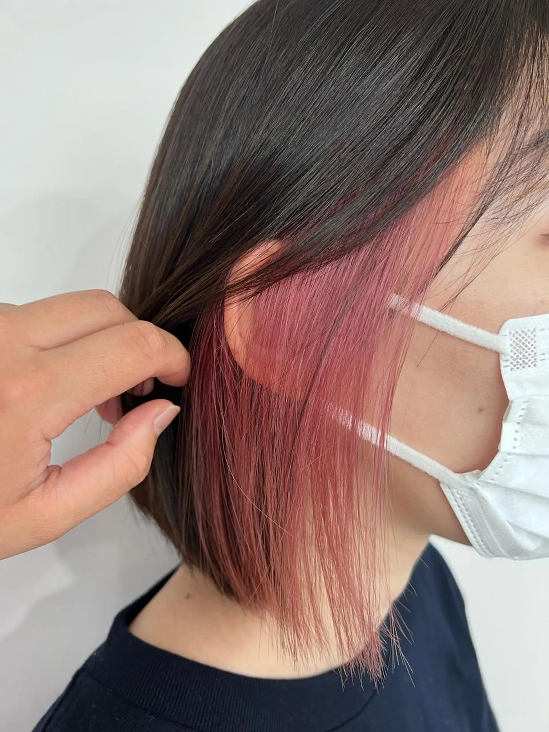 ショート カラー ブリーチ ブラウンカラー インナーカラー ピンクカラー 🤍中野 レオ🤍のヘアスタイル