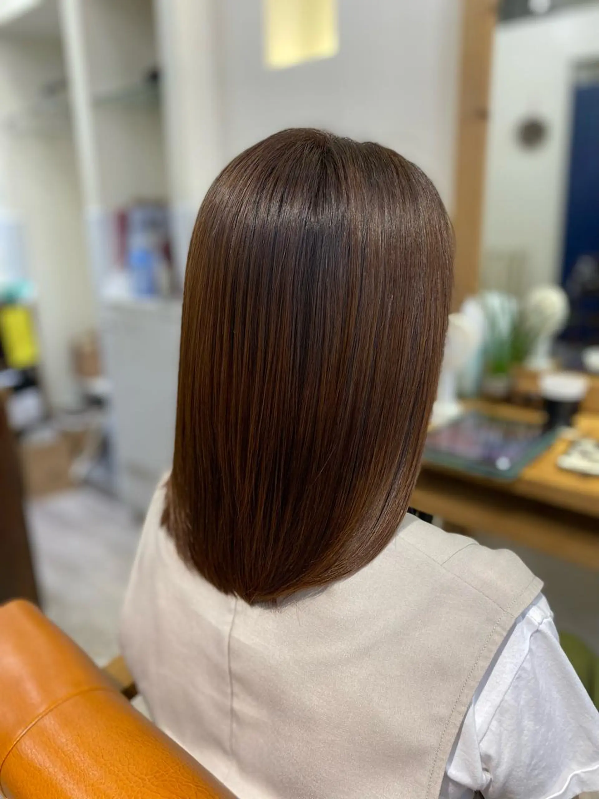 ミディアム カラー カット ヘアカラー トリートメント 森下 友　Dio...池袋のヘアスタイル