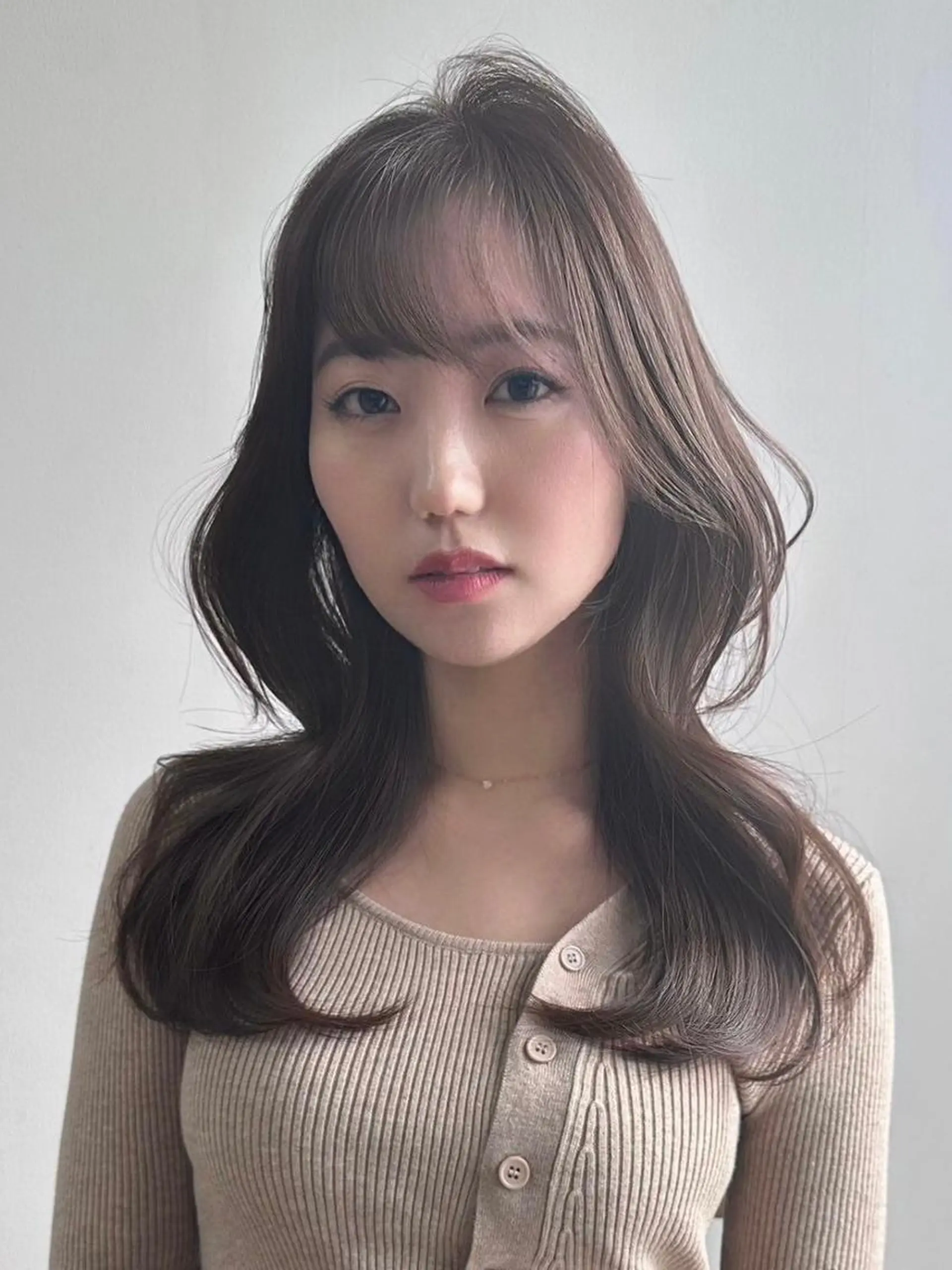 セミロング カット ヘアカラー トリートメント ✨縮毛矯正/韓国 レイヤー/源✨のヘアスタイル