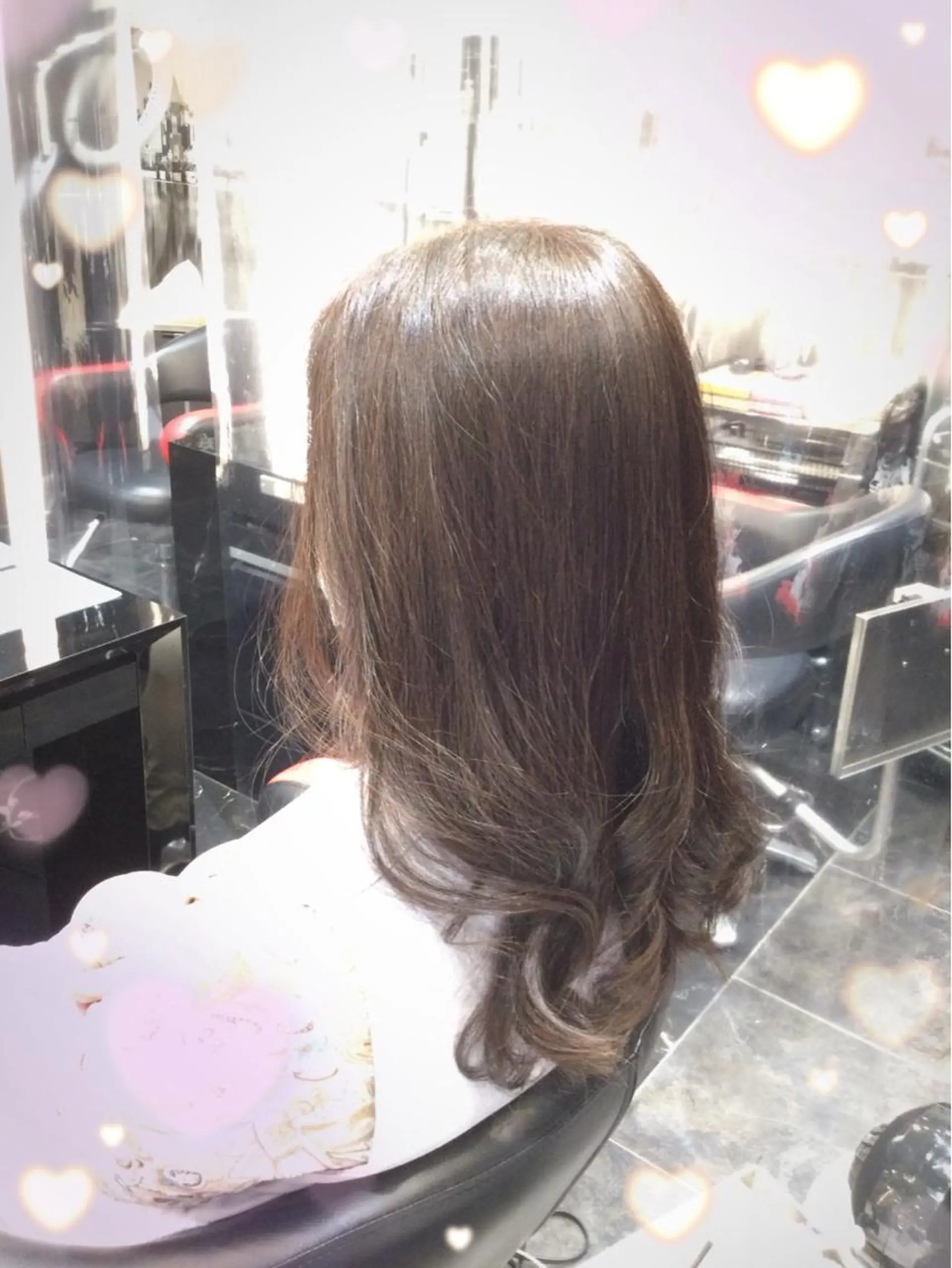 ロング カラー パーマ Annon プライベートサロンのヘアスタイル