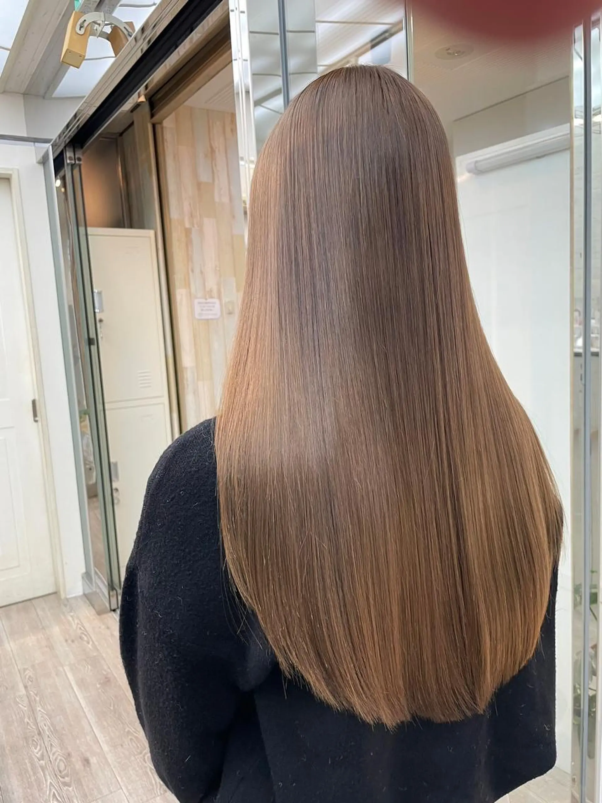 ロング カラー パーマ アディクシーカラー アッシュ バレイヤージュ ミストバング ブリーチ 初めでも安心🌟 newi町田✂のヘアスタイル