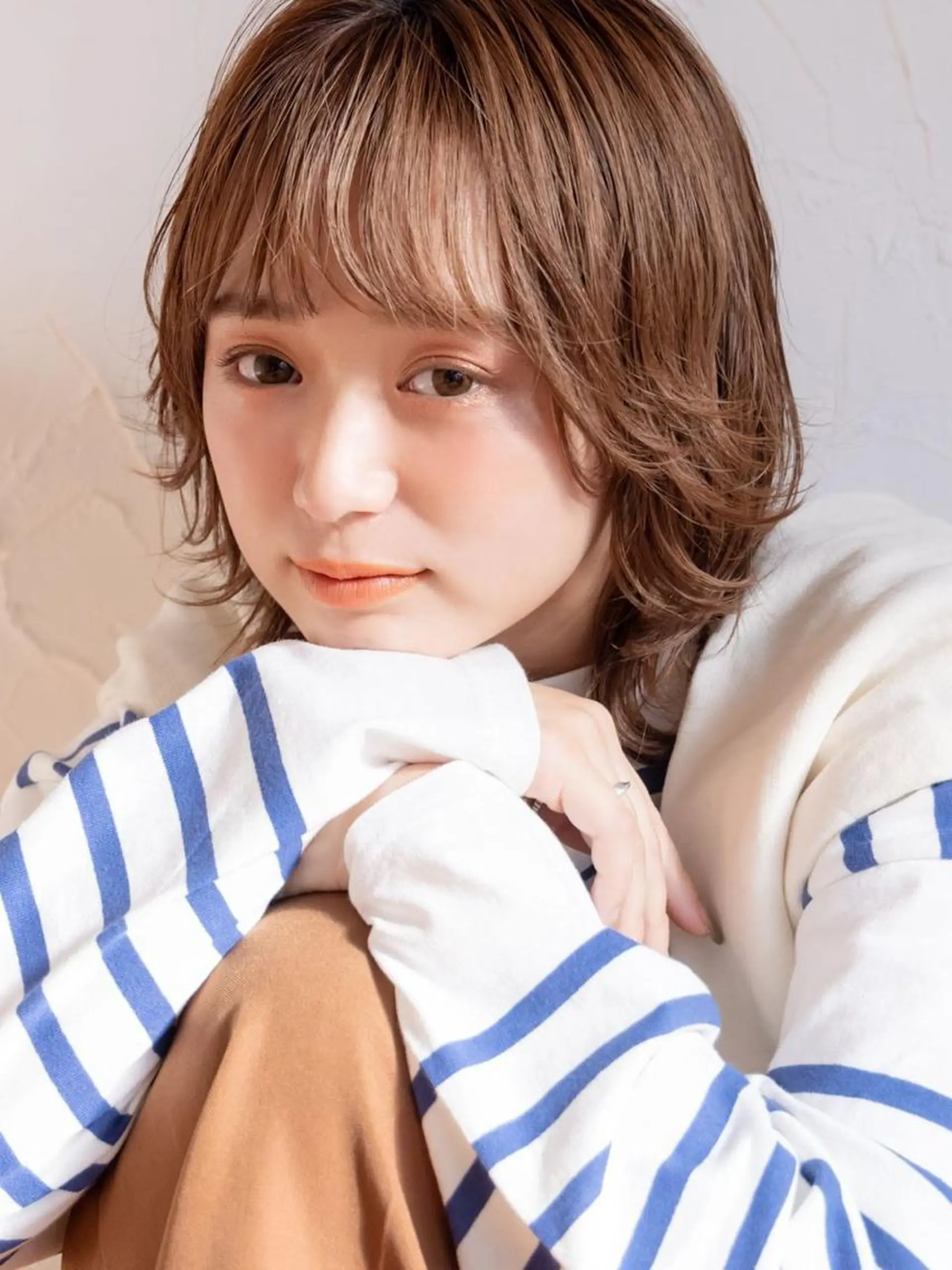 ミディアム カラー パーマ sugino katsuyaのヘアスタイル