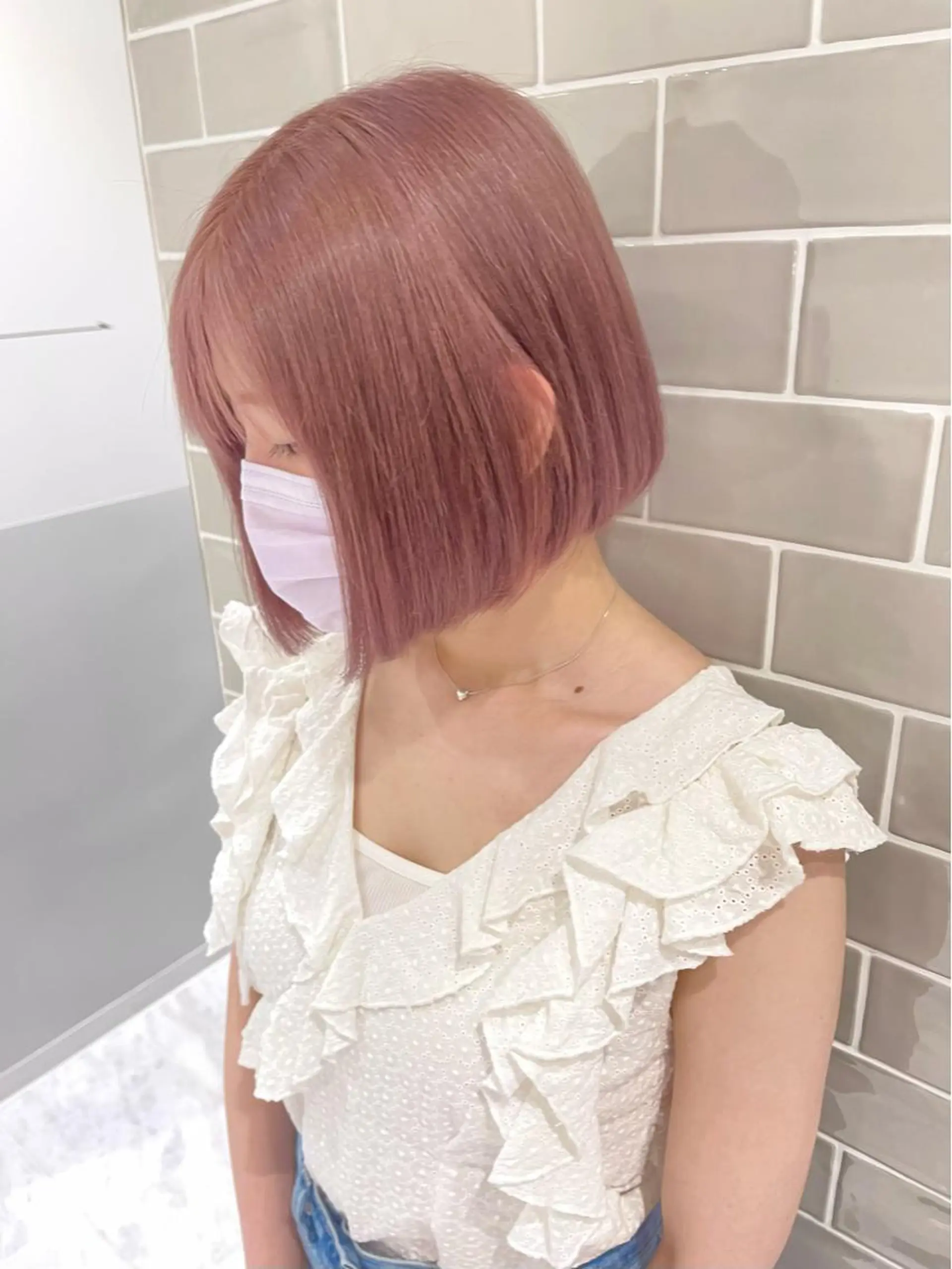 ミディアム カラー ヘアカラー 〻ツヤハイトーン🩰 🤍HARUCAのヘアスタイル