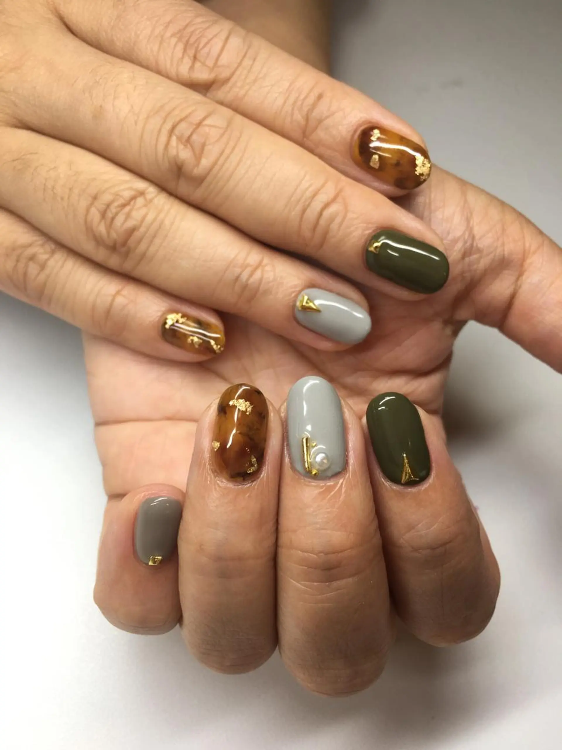 ネイル べっ甲ネイル ハンドネイル glow_ nailのネイルデザイン