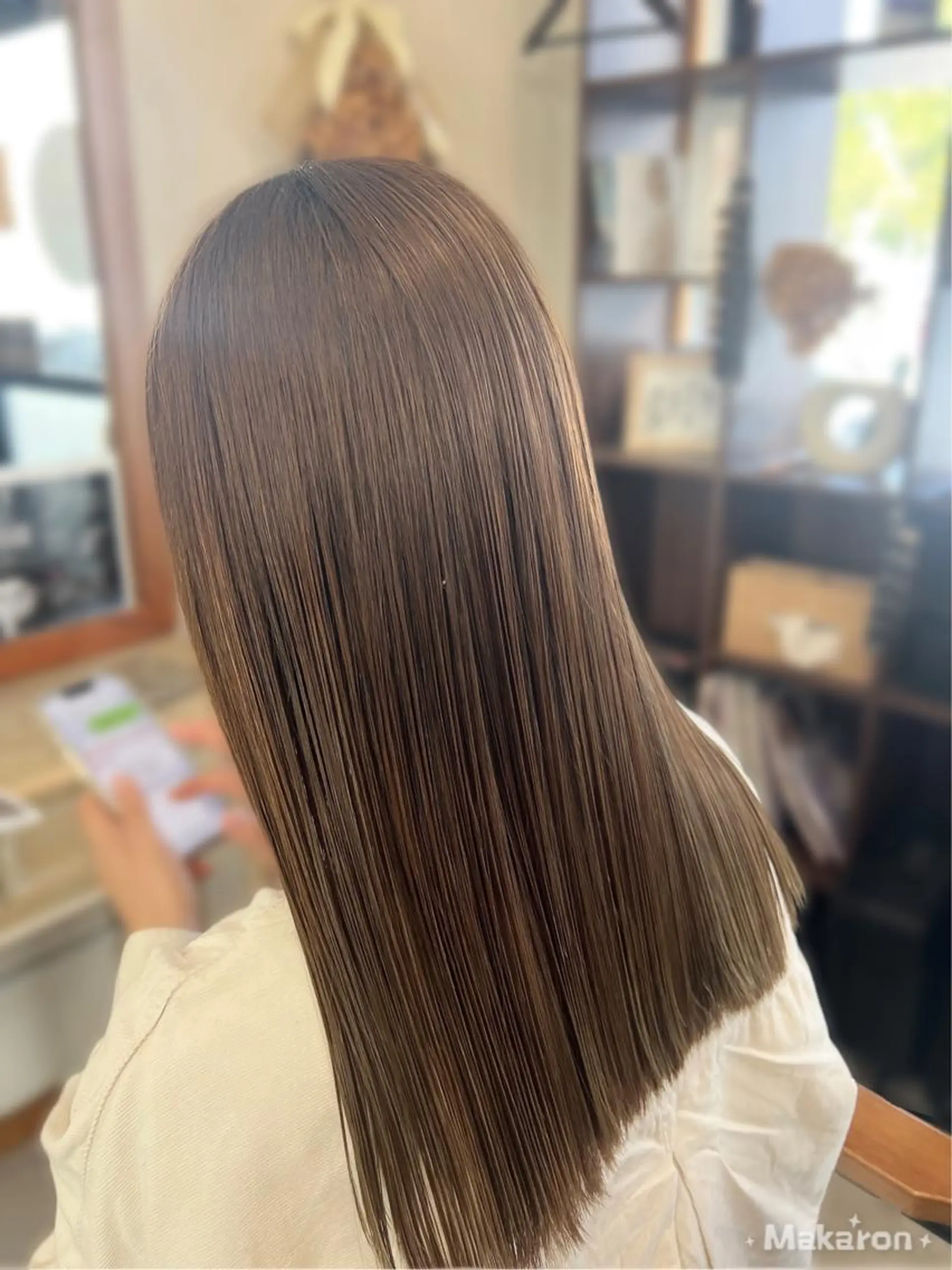 セミロング カラー ベージュカラー 髪質改善 トリートメント hair works raptureのヘアスタイル