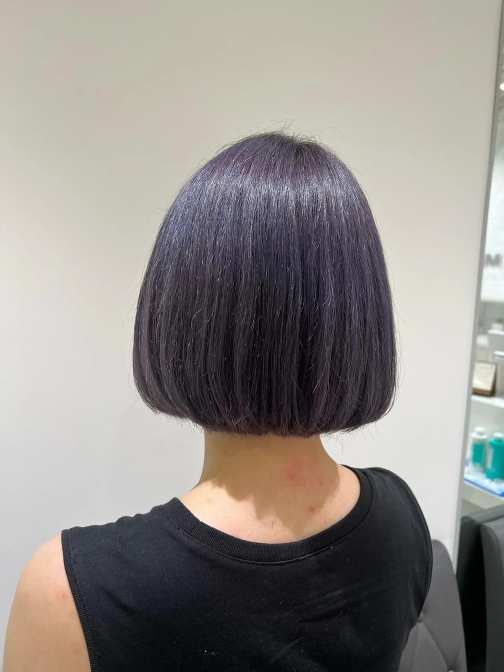 ミディアム カラー ブルーカラー ブルーラベンダー ラベンダーカラー 【暖色カラー特化】 中山由梨のヘアスタイル