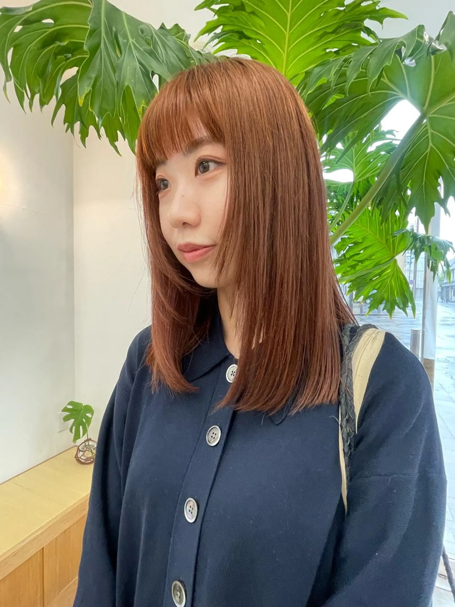 セミロング カラー 縮毛矯正 トリートメント 垢抜けボブ/SAHO /OAK溝の口のヘアスタイル