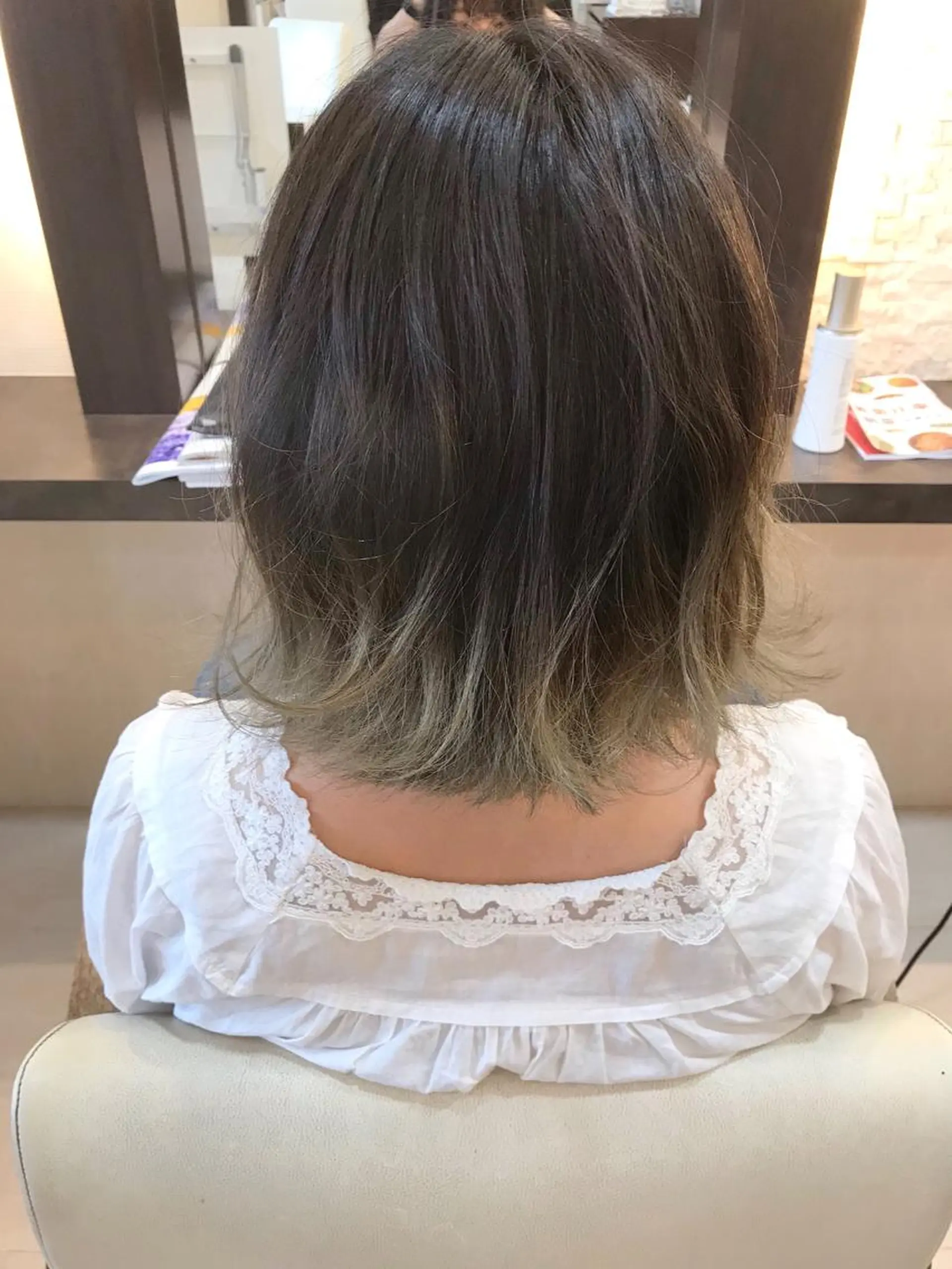 ミディアム カラー ブリーチ グラデーションカラー 武田 清久のヘアスタイル