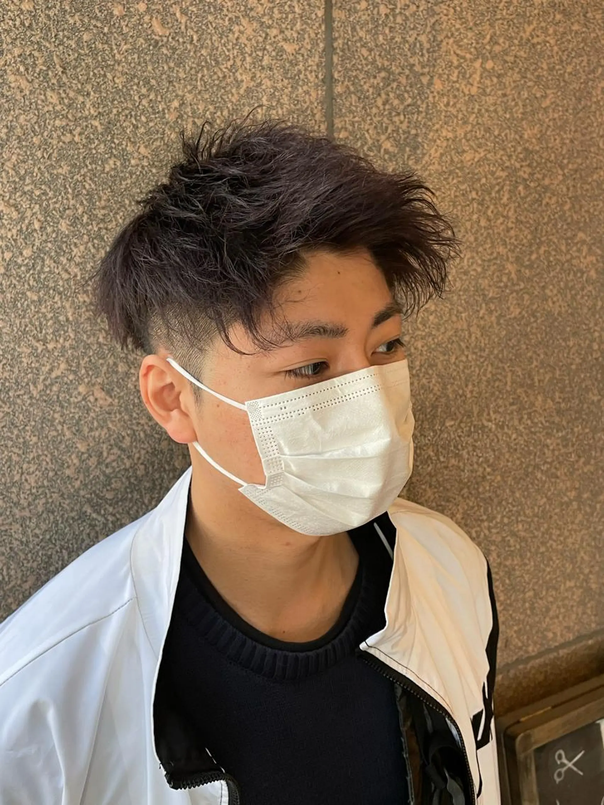 メンズ アップバング カット 渋谷/フェード/ 國分 翔のヘアスタイル