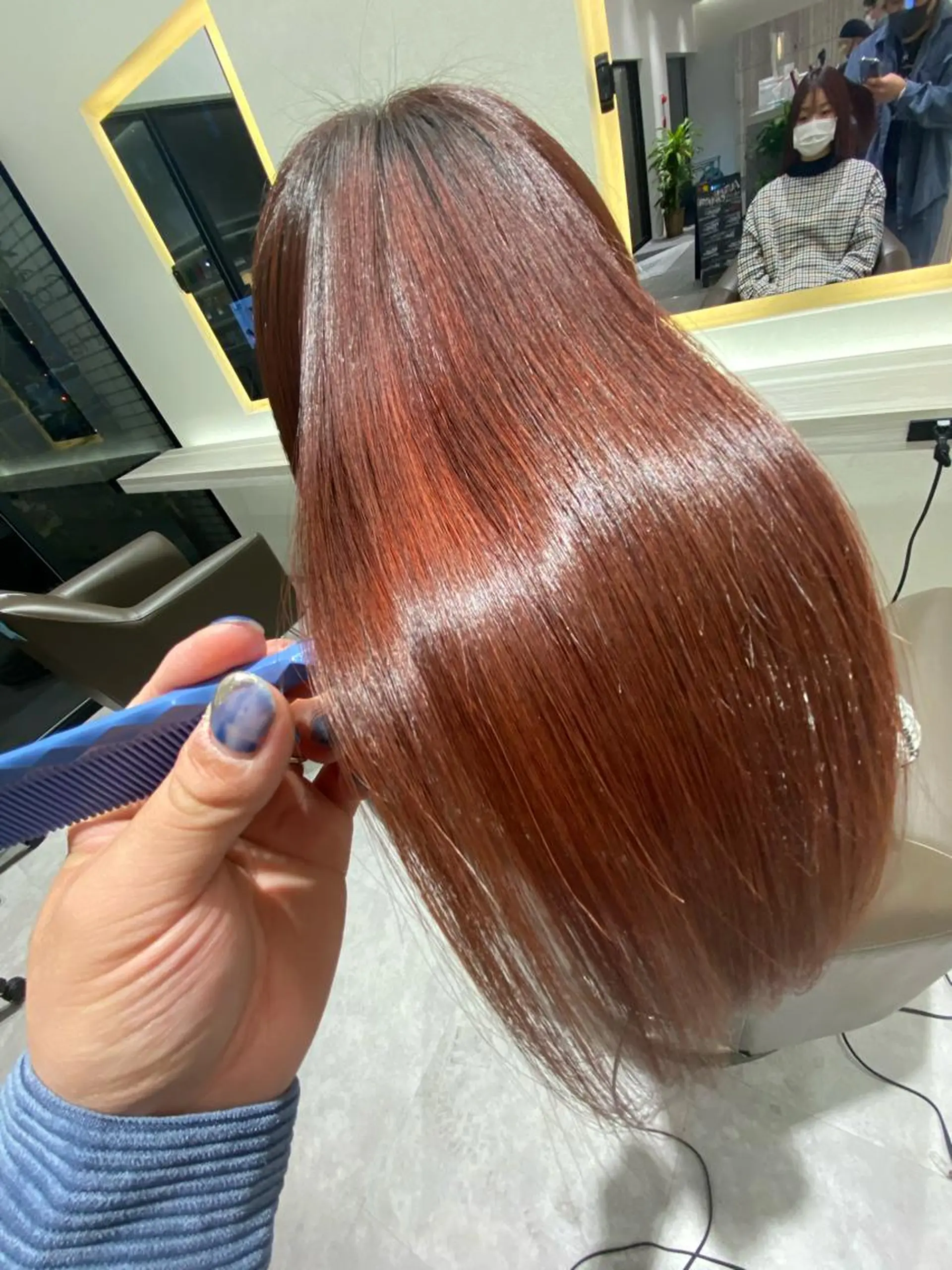 ロング ムトウセイマ/ 縮毛矯正/ブリーチのヘアスタイル