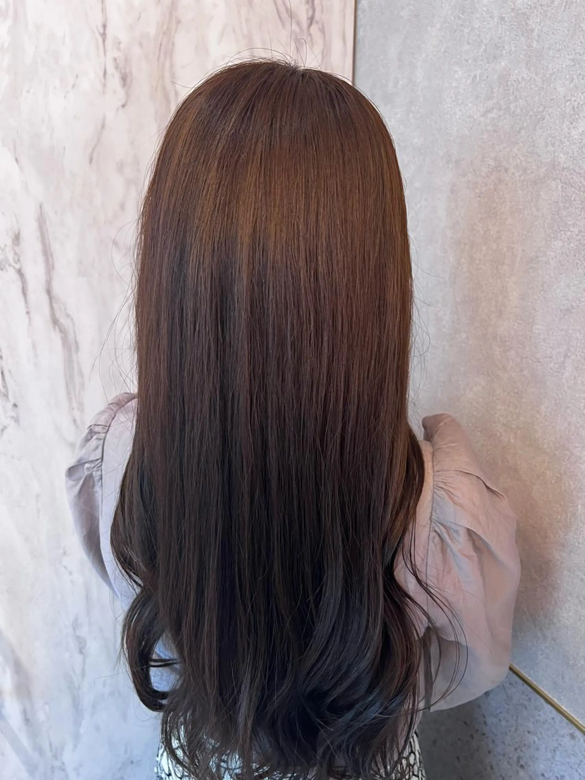 ロング 韓国風ヘア ヘアカラー トリートメント 🎀しゅな/韓国 レイヤー/透明感♡のヘアスタイル