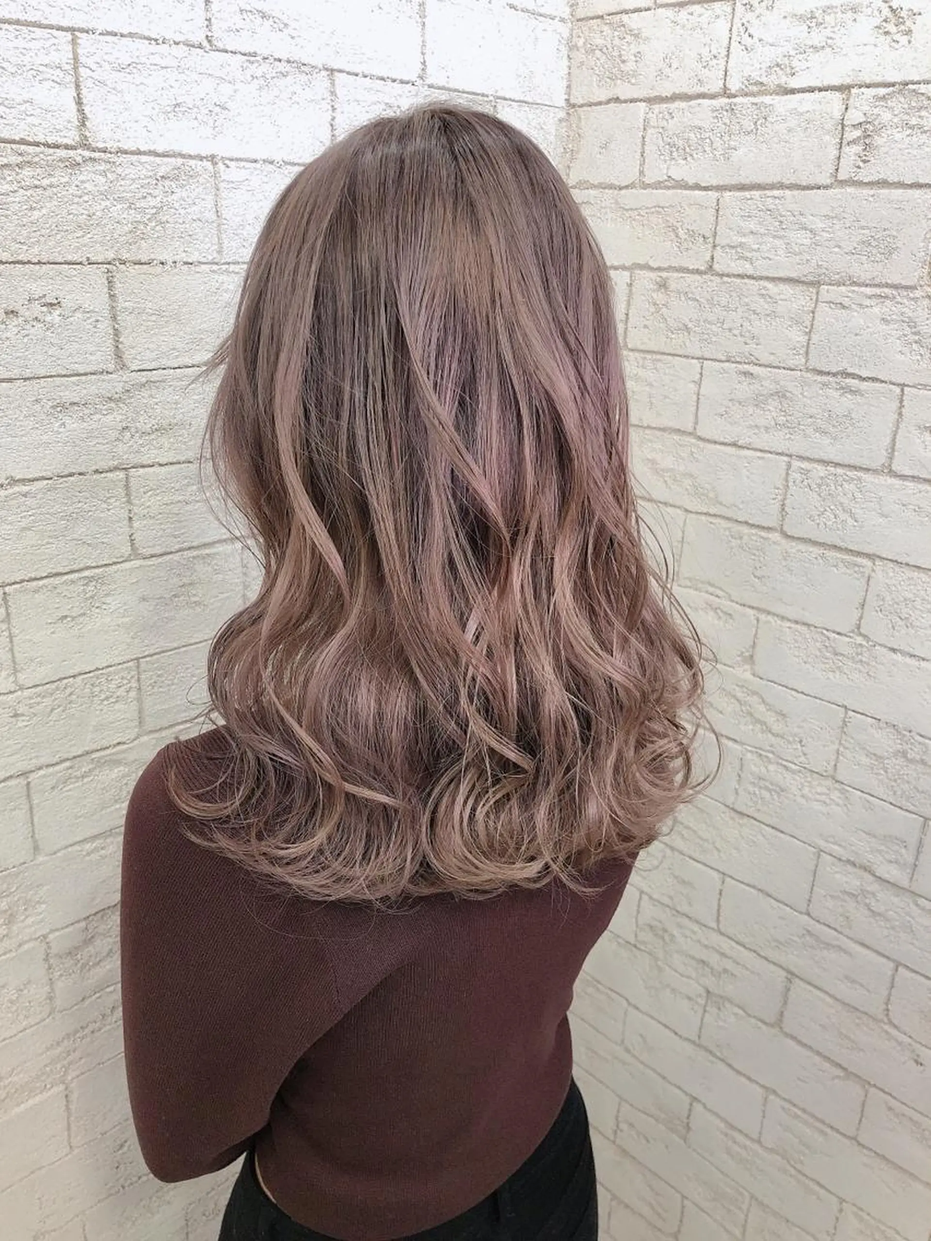 セミロング カラー ヘアカラー トリートメント ヘッドスパ ヘアセット ️韓国ヘア／レイヤー カットYūka❤️のヘアスタイル