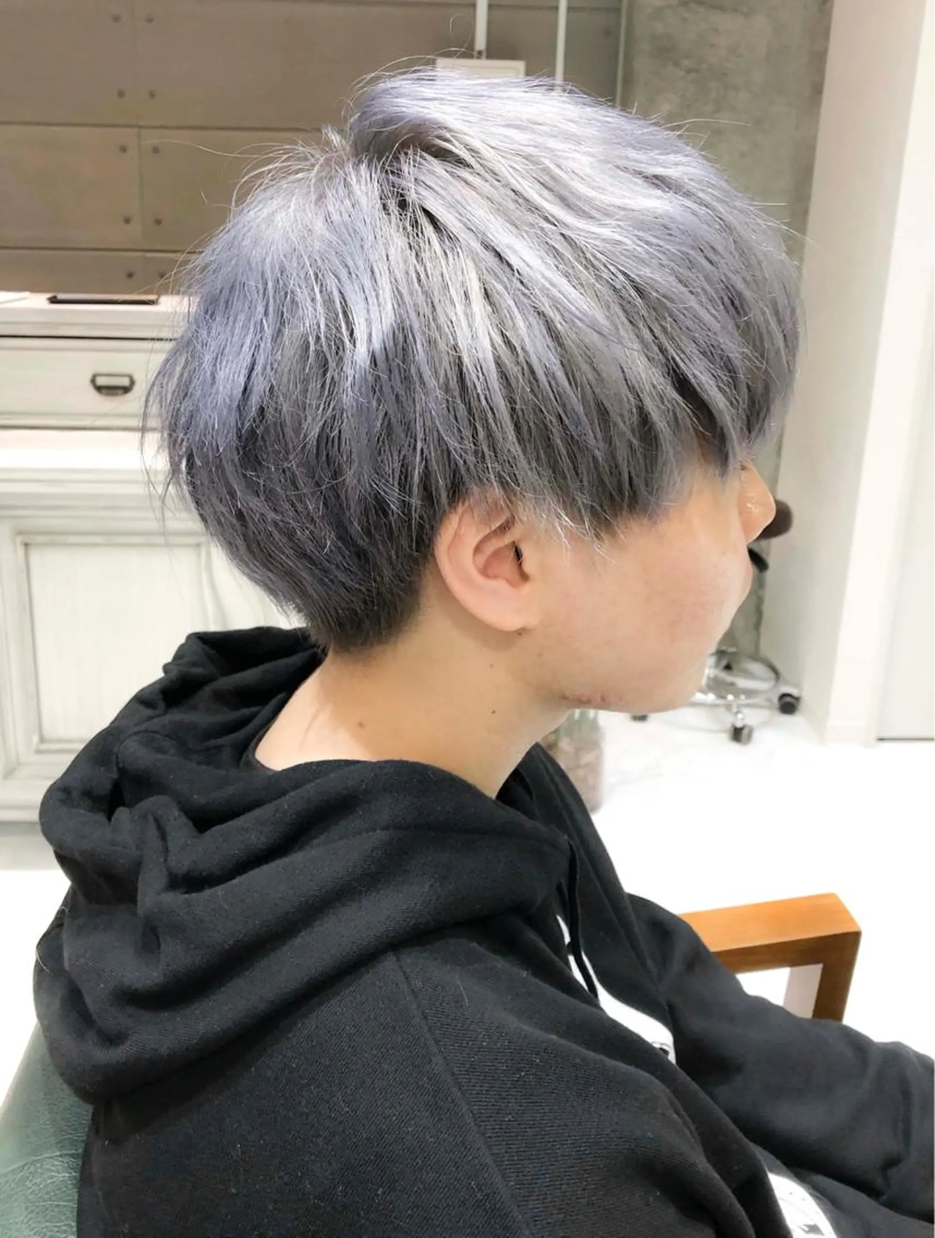 ショート カラー ヘアアレンジ メンズ グレージュ モテ髪透明感❤️ デイズヘアカラーのヘアスタイル