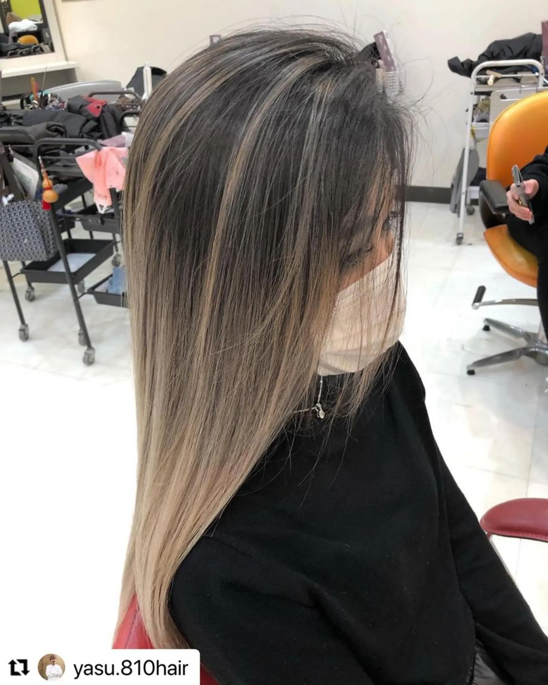 ミディアム カラー メンズ メンズバレイヤージュ メンズハイライト バレイヤージュ ハイライトカラー ハイライト 🩷Eny terrace🩷のヘアスタイル