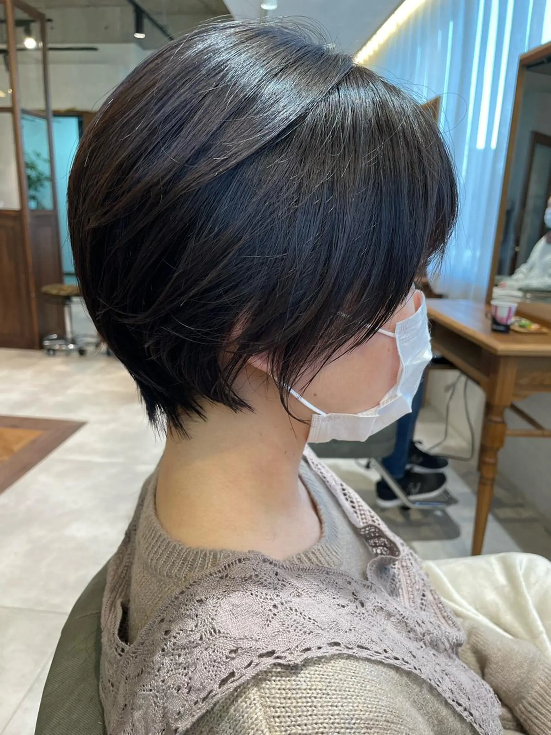 ショート カット トリートメント 日比崚介🍀 おくれげ小顔カットのヘアスタイル