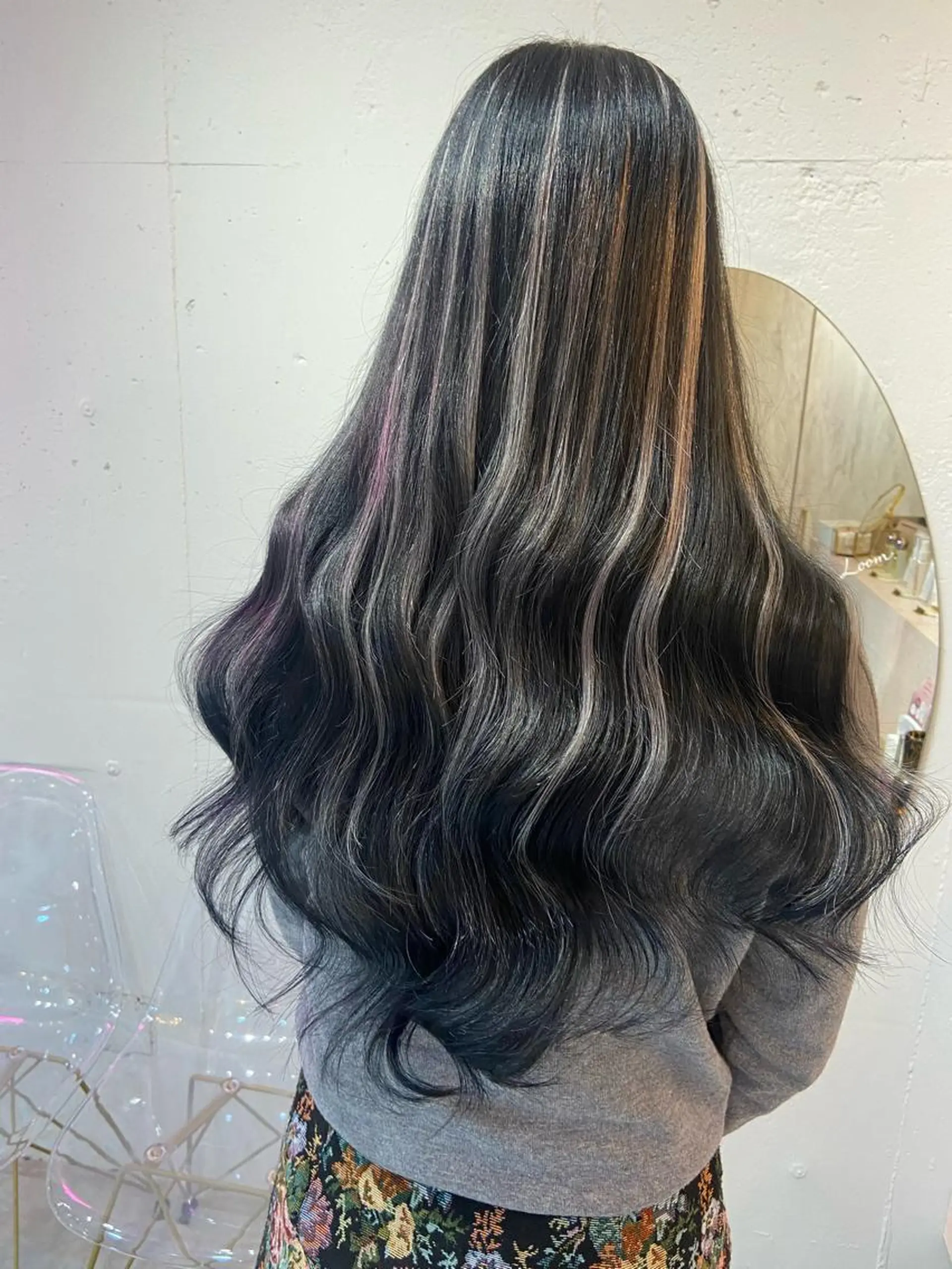 ロング カラー 新宿/韓国ヘア 中明度カラー/かやのヘアスタイル