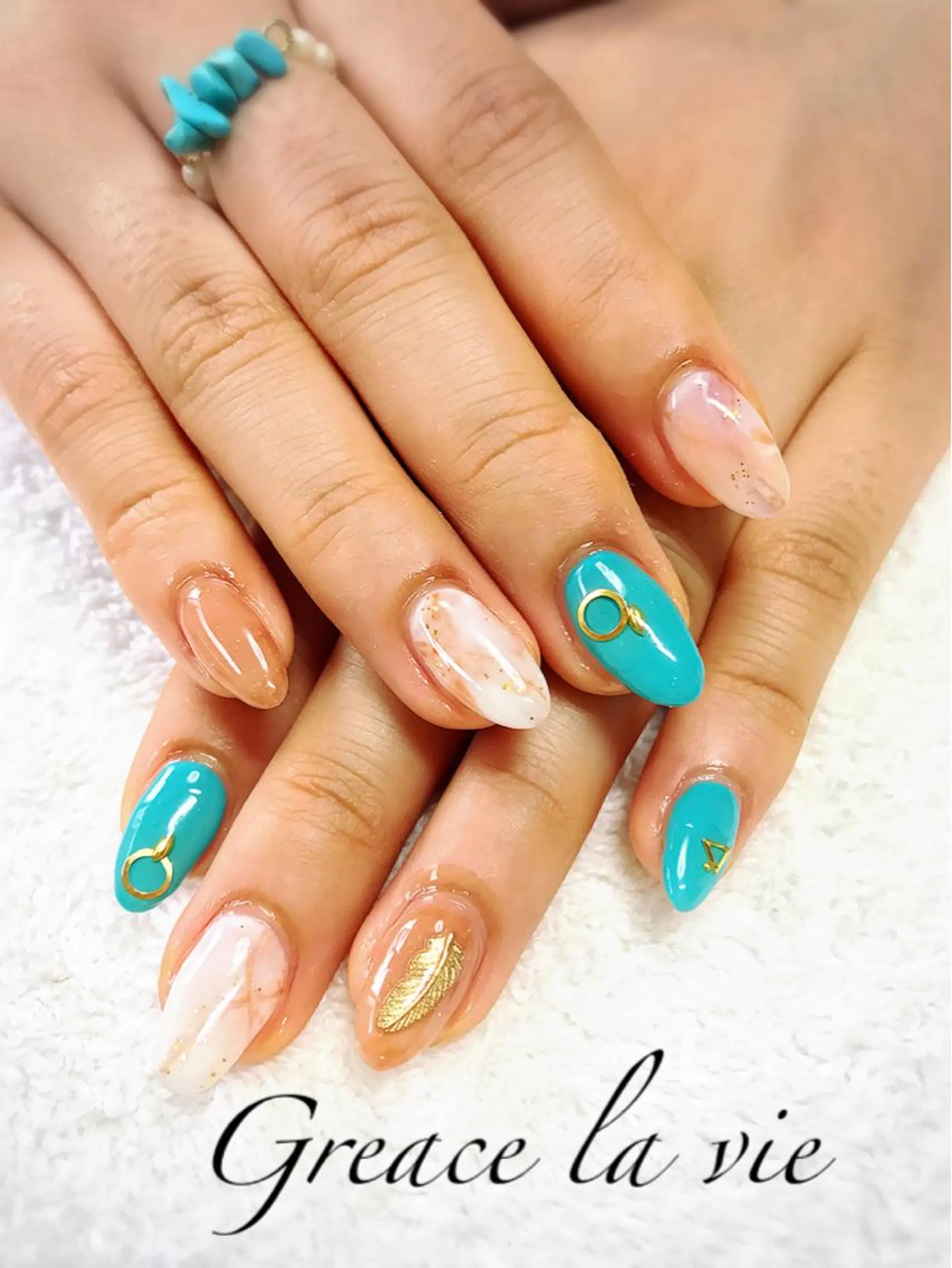 ロング カラー ネイル マツエク・マツパ Greace  la vieのネイルデザイン