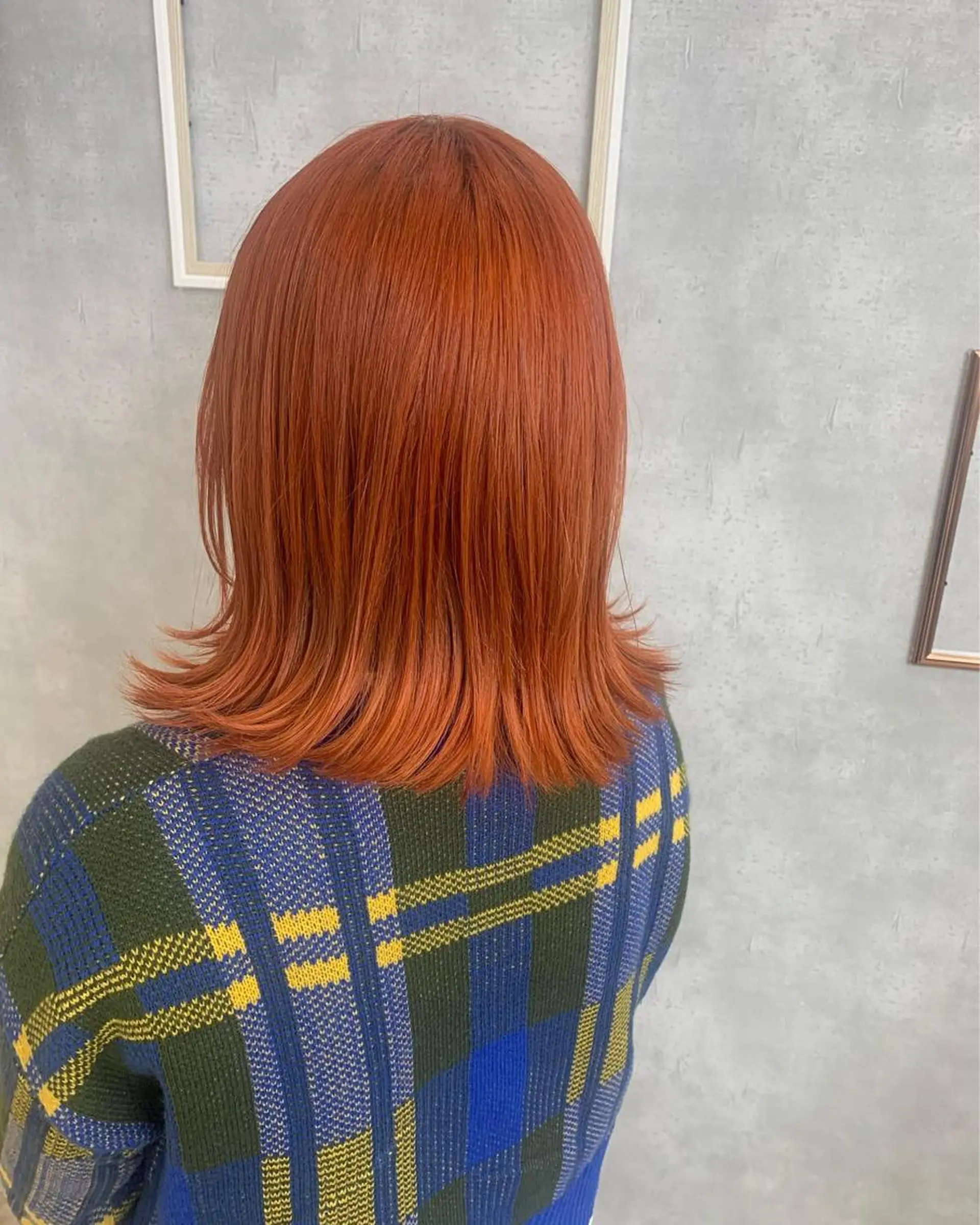 ミディアム カラー ヘアアレンジ ブリーチ オレンジ ヘアカラー ROSEL末吉 海渡のヘアスタイル