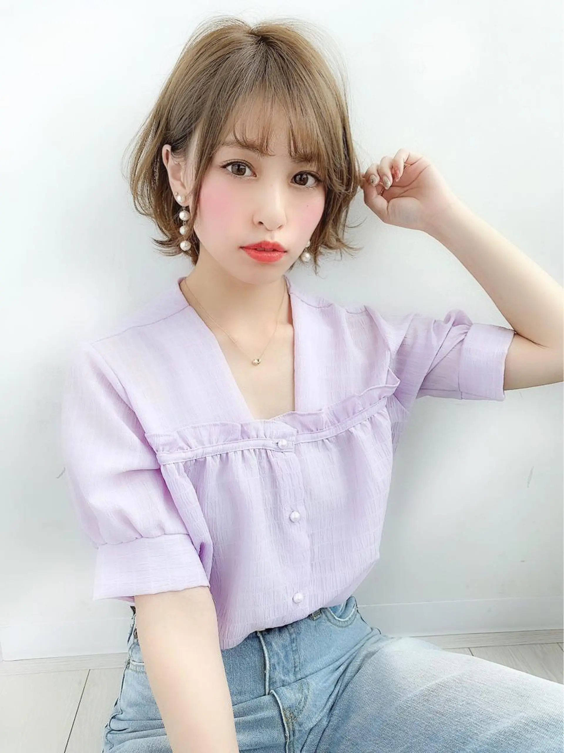 ショート カラー ⛄️冬の透明感 カラー⛄️大西のヘアスタイル