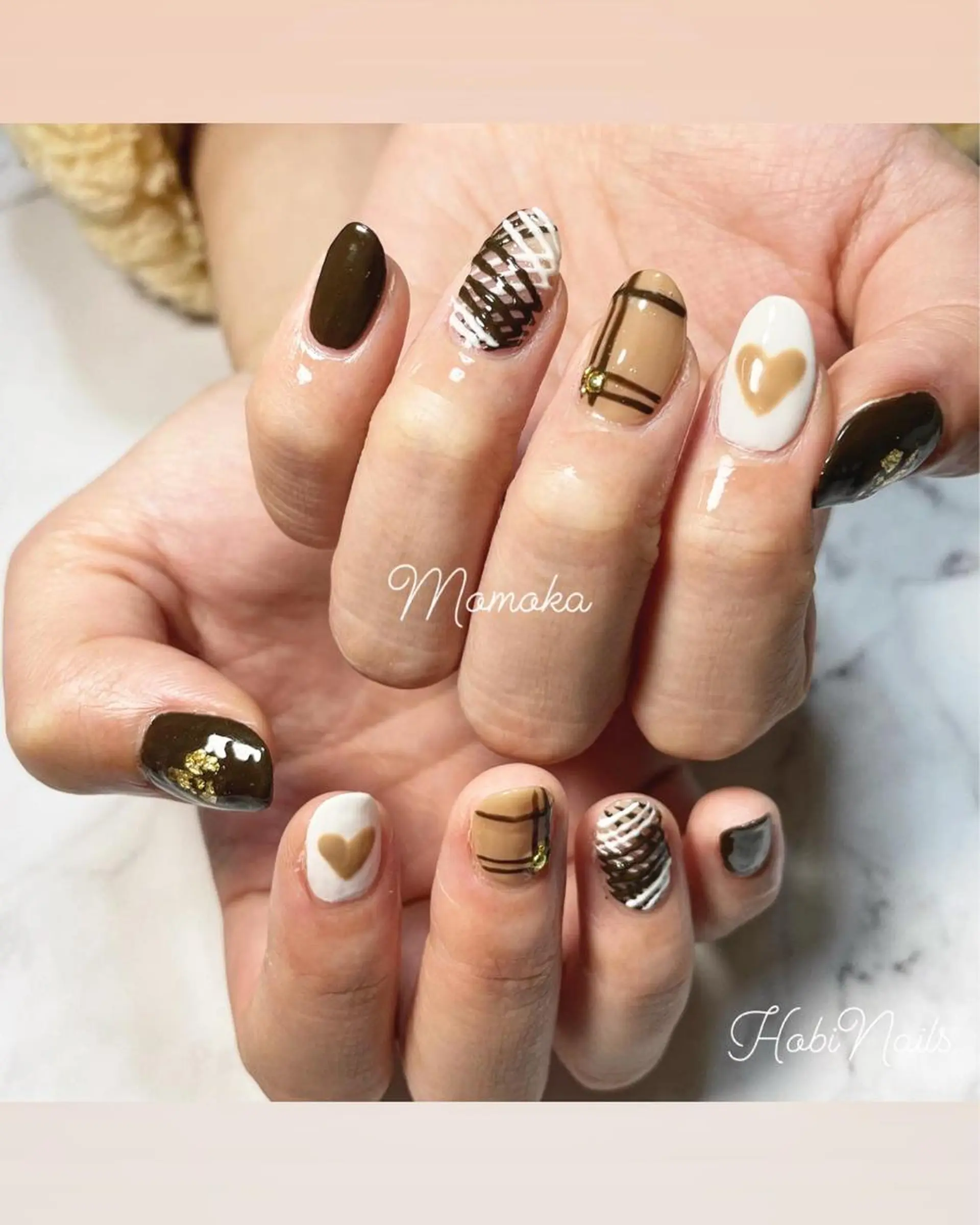 ネイル バレンタイン Momo nailsalonのネイルデザイン