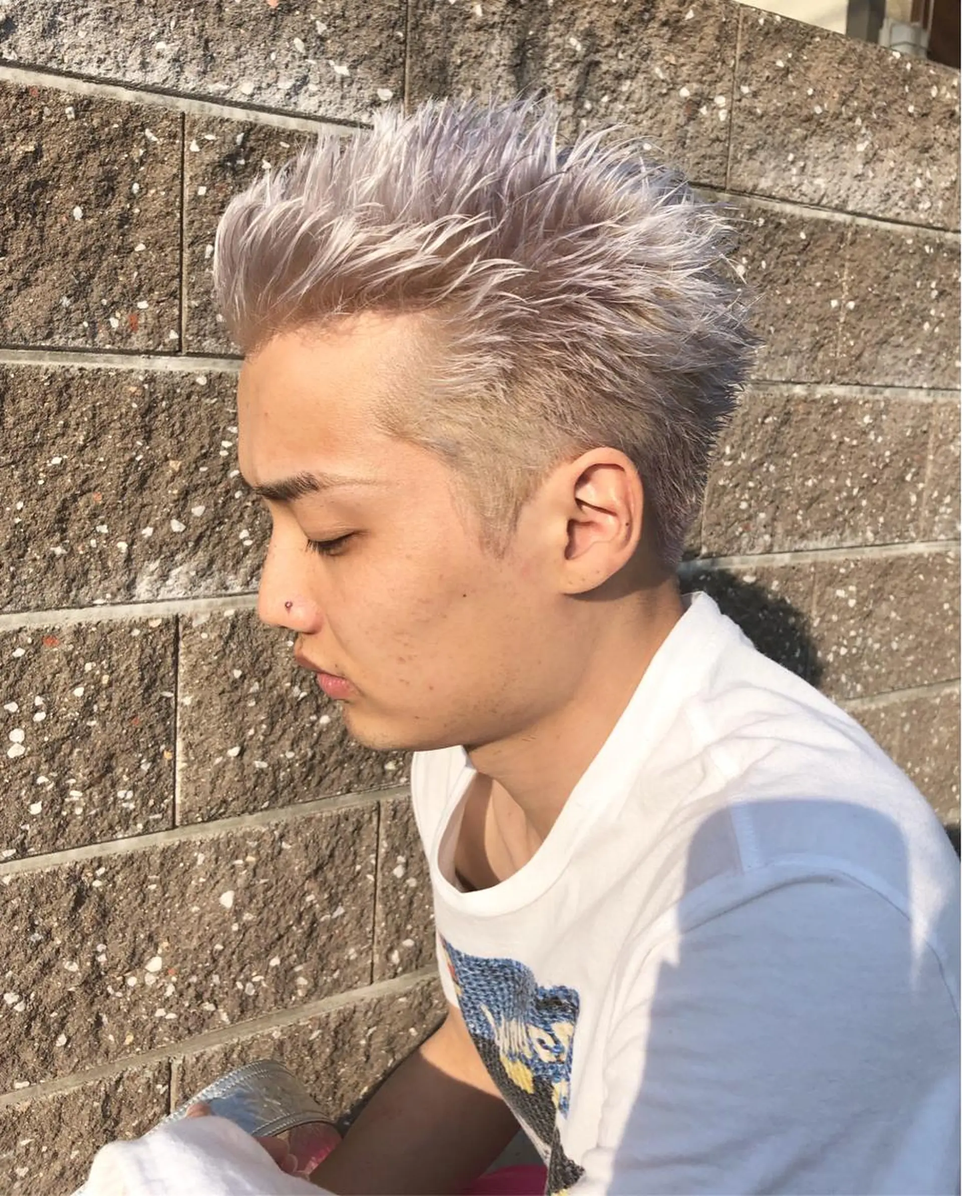 ショート カラー パーマ メンズ ❣️倉敷❣️美髪 カラー能登一成のヘアスタイル