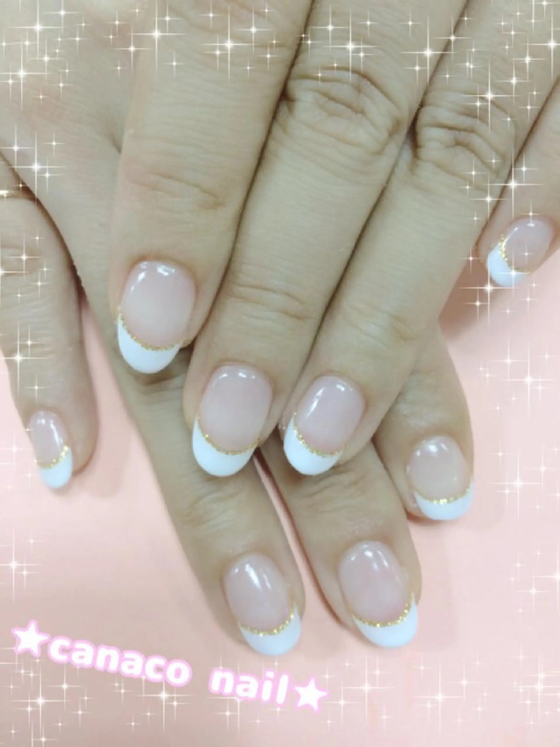 ネイル フレンチネイル ラメ(グリッター) シンプルネイル ベテランネイル cnc  nailのネイルデザイン