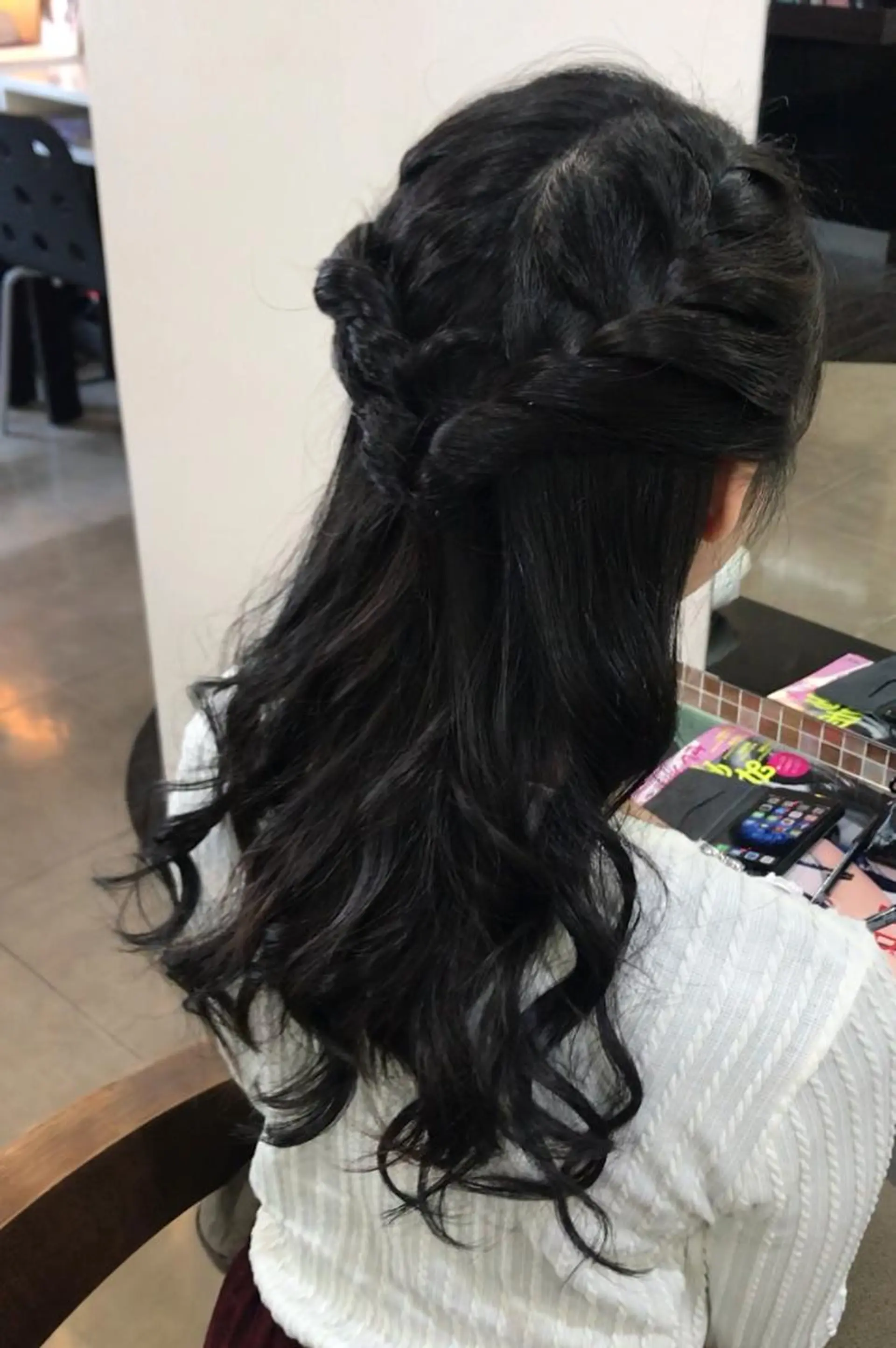 ロング ヘアアレンジ ハーフアップ ロング 烏山 達也のヘアスタイル