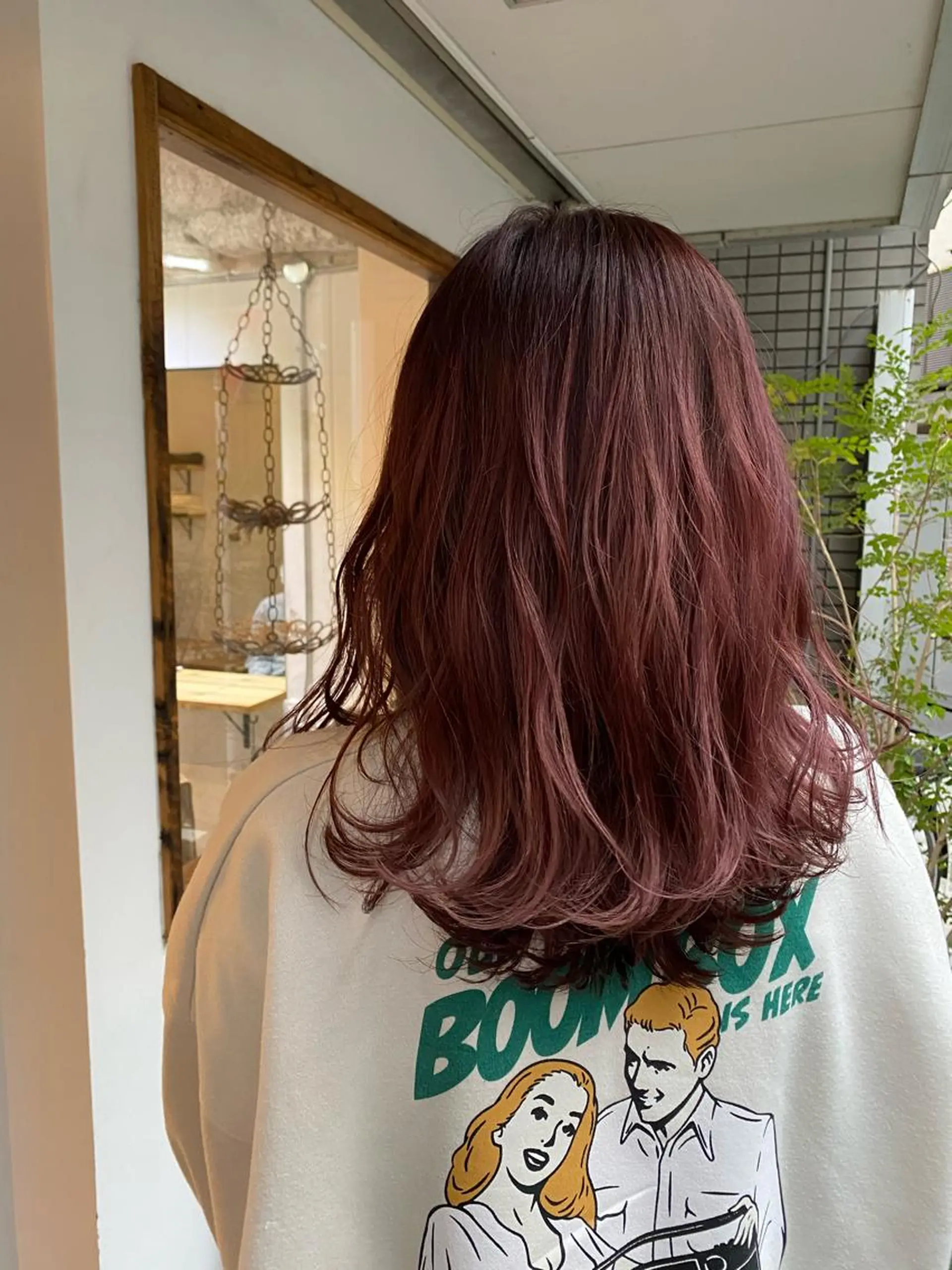 ロング カラー ピンクカラー ヘアカラー 艶カラー、パーマ 祥一朗　WAWAのヘアスタイル