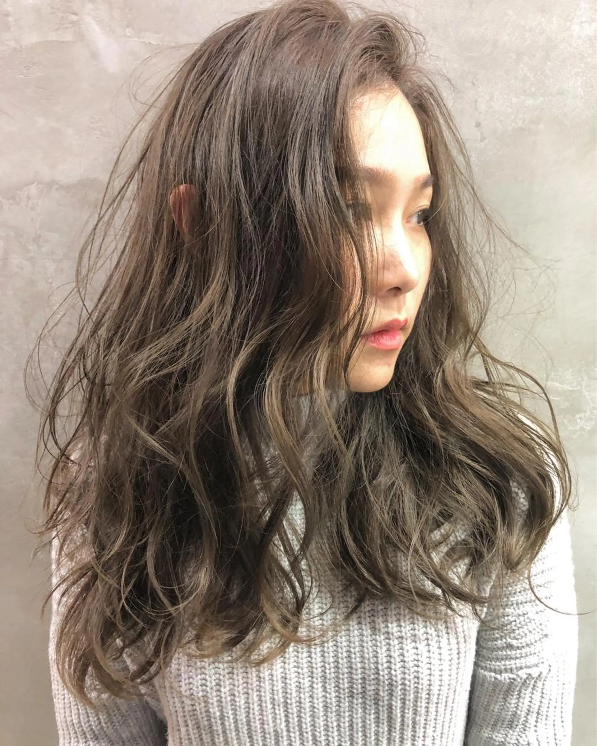 セミロング カラー 北間 寛哉のヘアスタイル