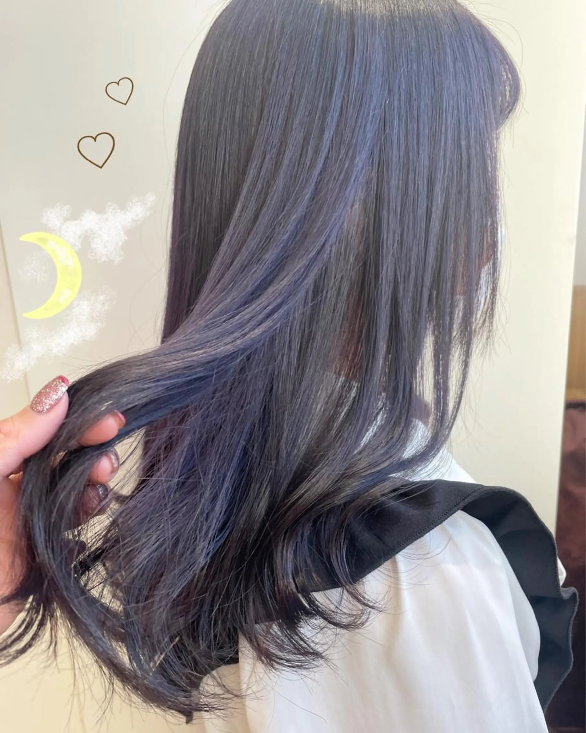 ミディアム カラー ダークグレー ラベンダーカラー 新宿駅近♡個室 ♡関口三都季🌜のヘアスタイル